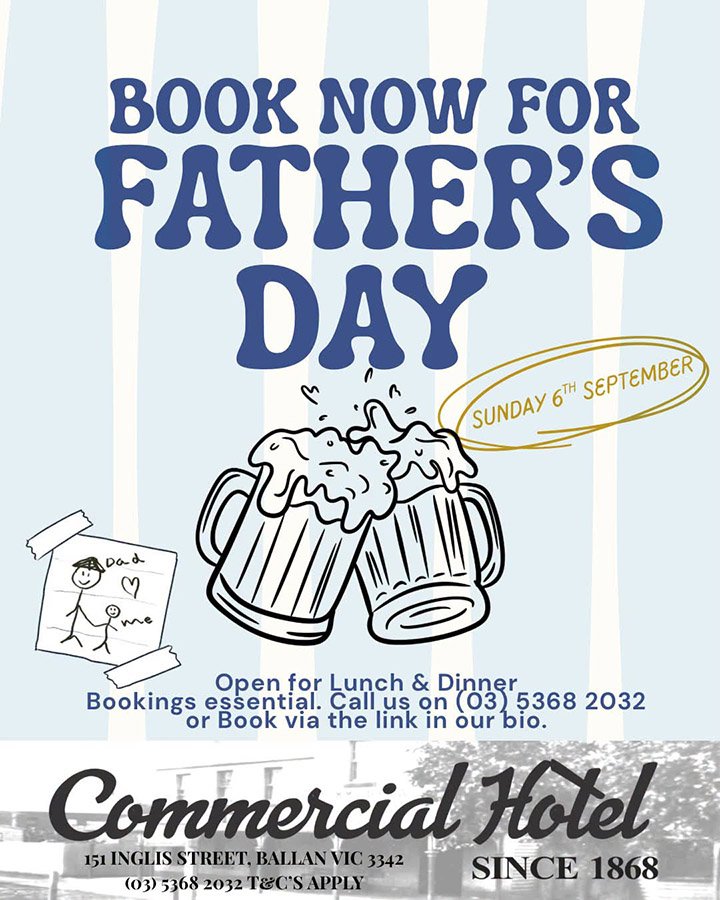 Father's Day at the Commercial Hotel, Ballan