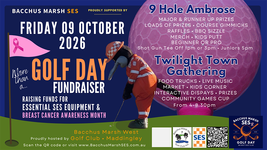 Bacchus Marsh SES Charity Golf Day Fundraiser and Twilight Town Gathering