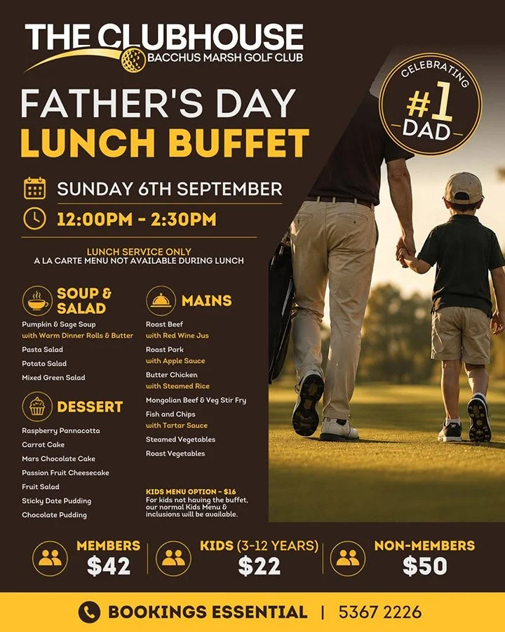 Father's Day at Bacchus Marsh Golf Clubhouse