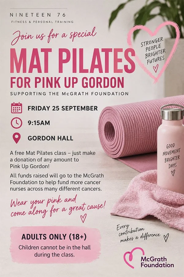 Mat Pilates for Pink Up Ballan