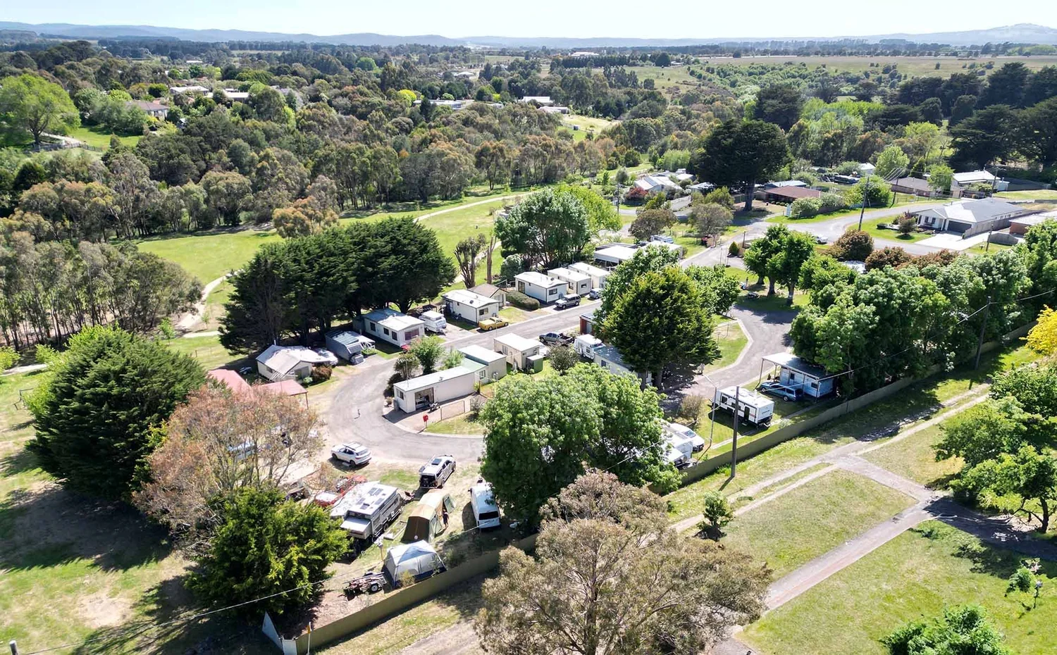 Ballan caravan park powered and unpowered sites and cabins