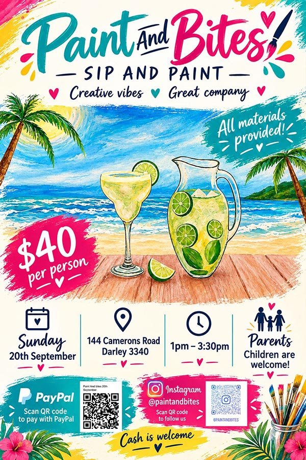 Sip And Paint Family Friendly Session