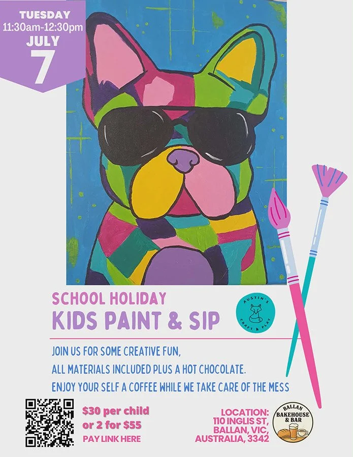 Kid's Sip and Paint at Ballan Bakehouse and Bar
