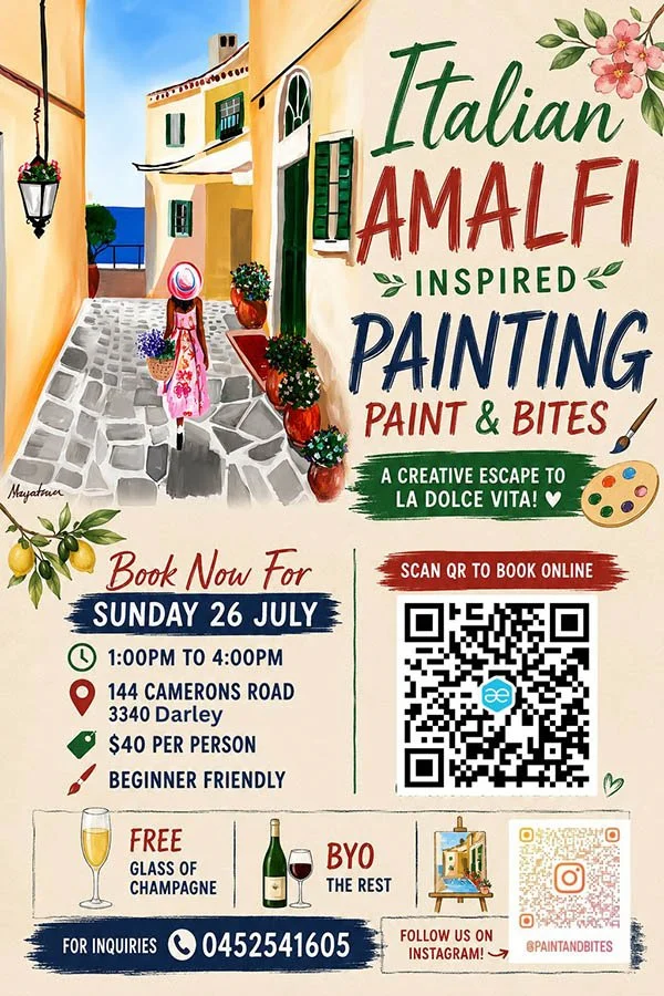 Paint & Bites Amalfi-inspired Painting Session
