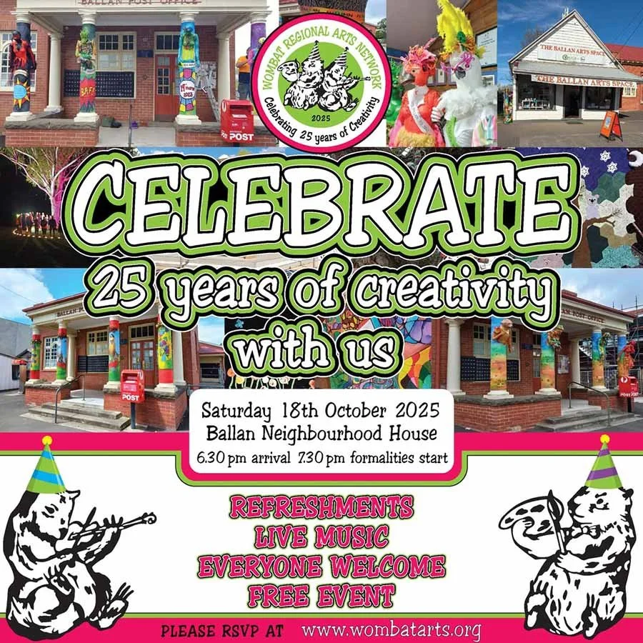 Wombat Arts 25 Year Anniversary