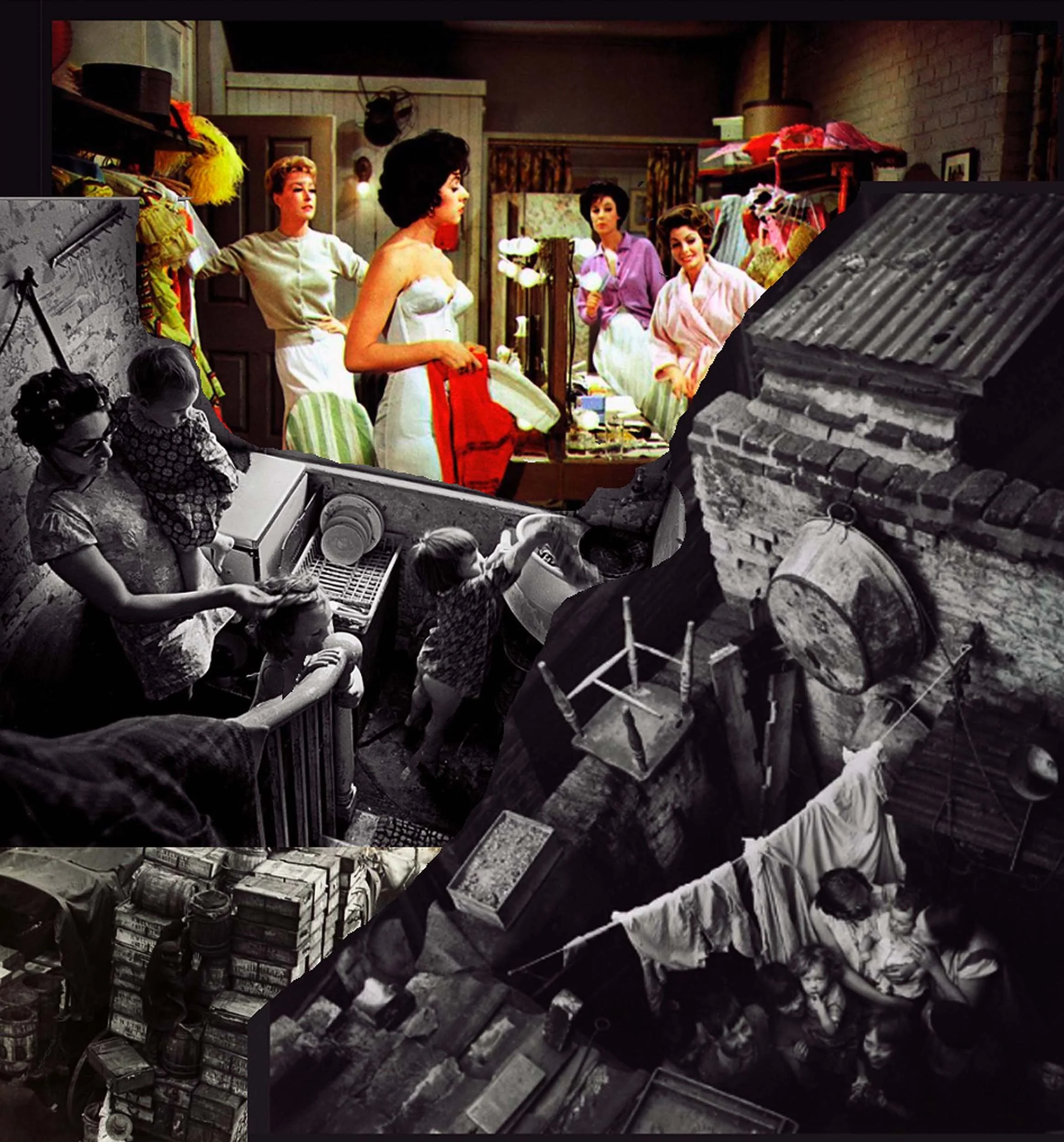 A Lady's Guide to London, 2024, digital collage.