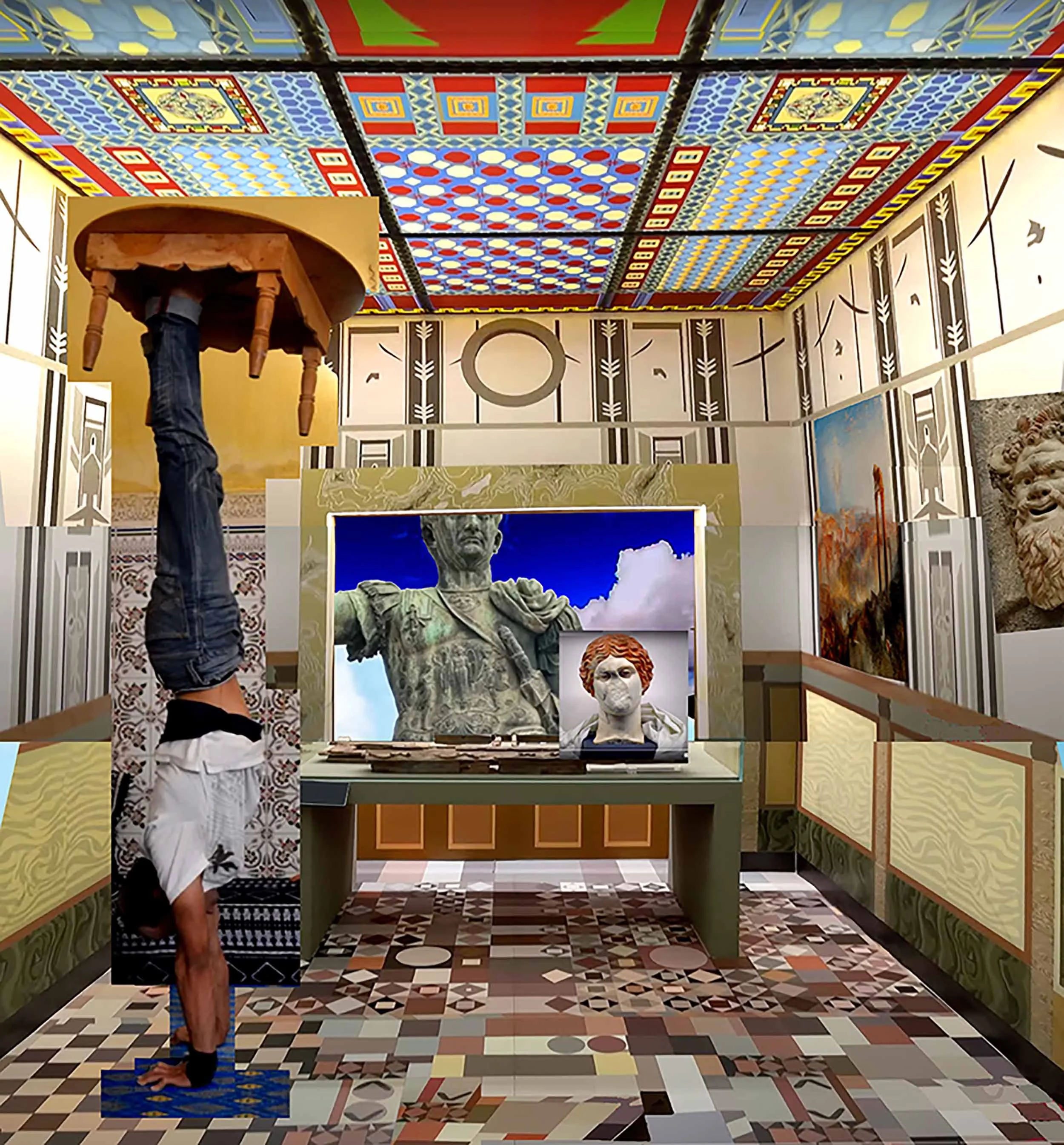 Roman Trip, 2024, digital collage.