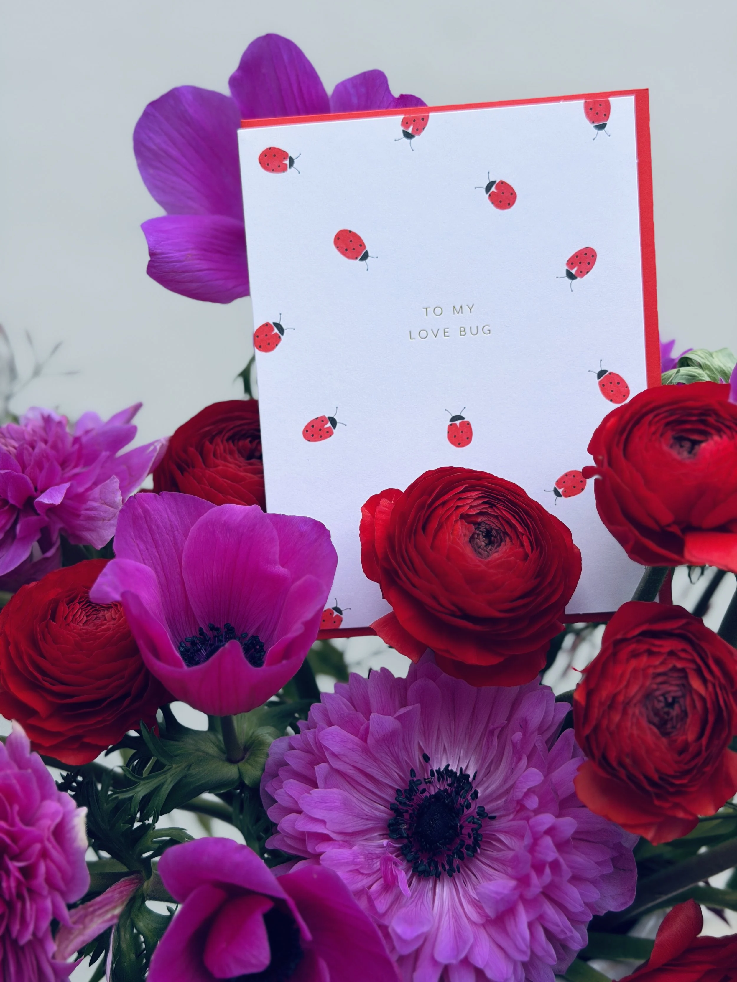 « To my love bug » card