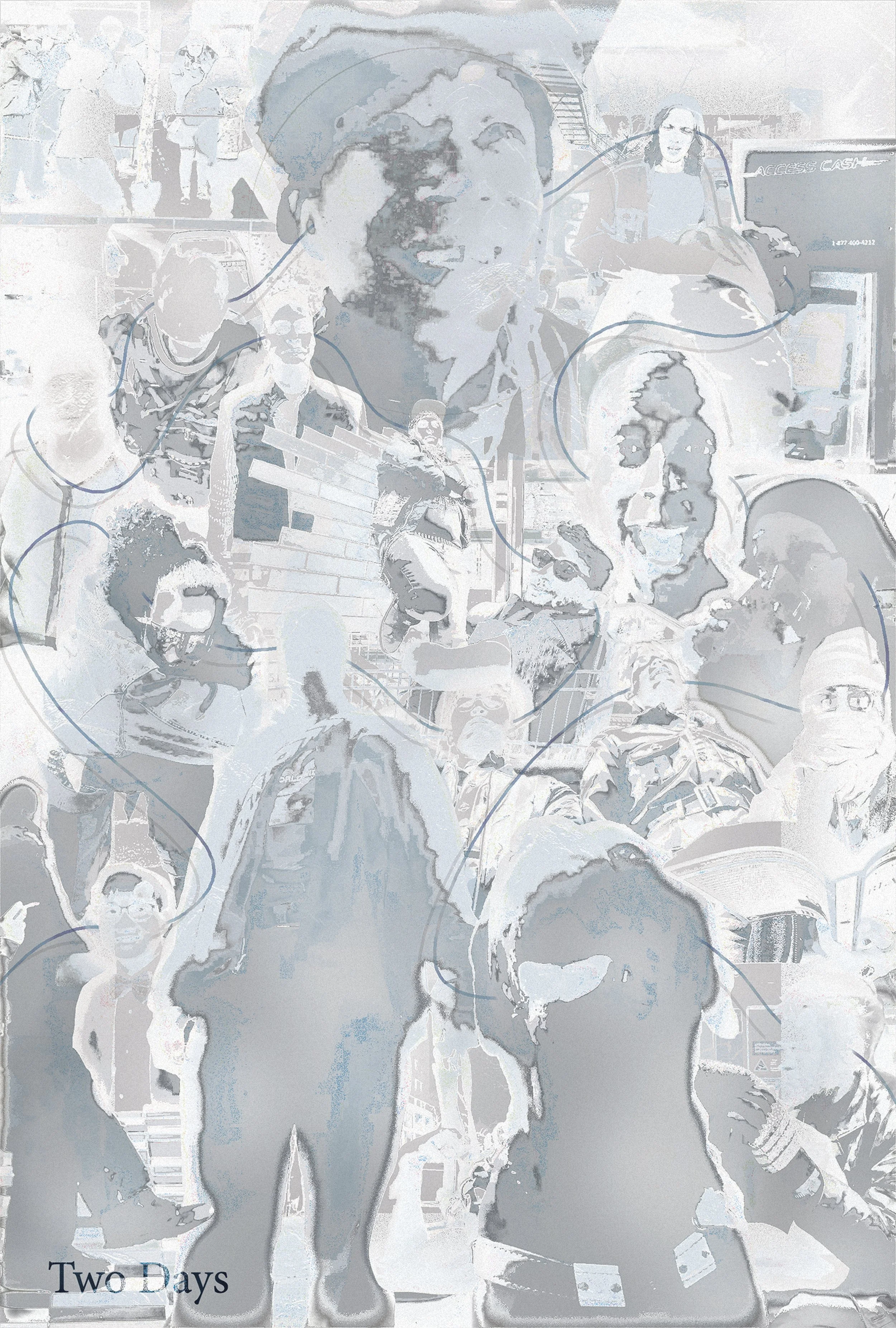 A group of people posing at a busy outdoor location, some smiling and others in conversation, with a sign that reads 'Access Cash' in the background.