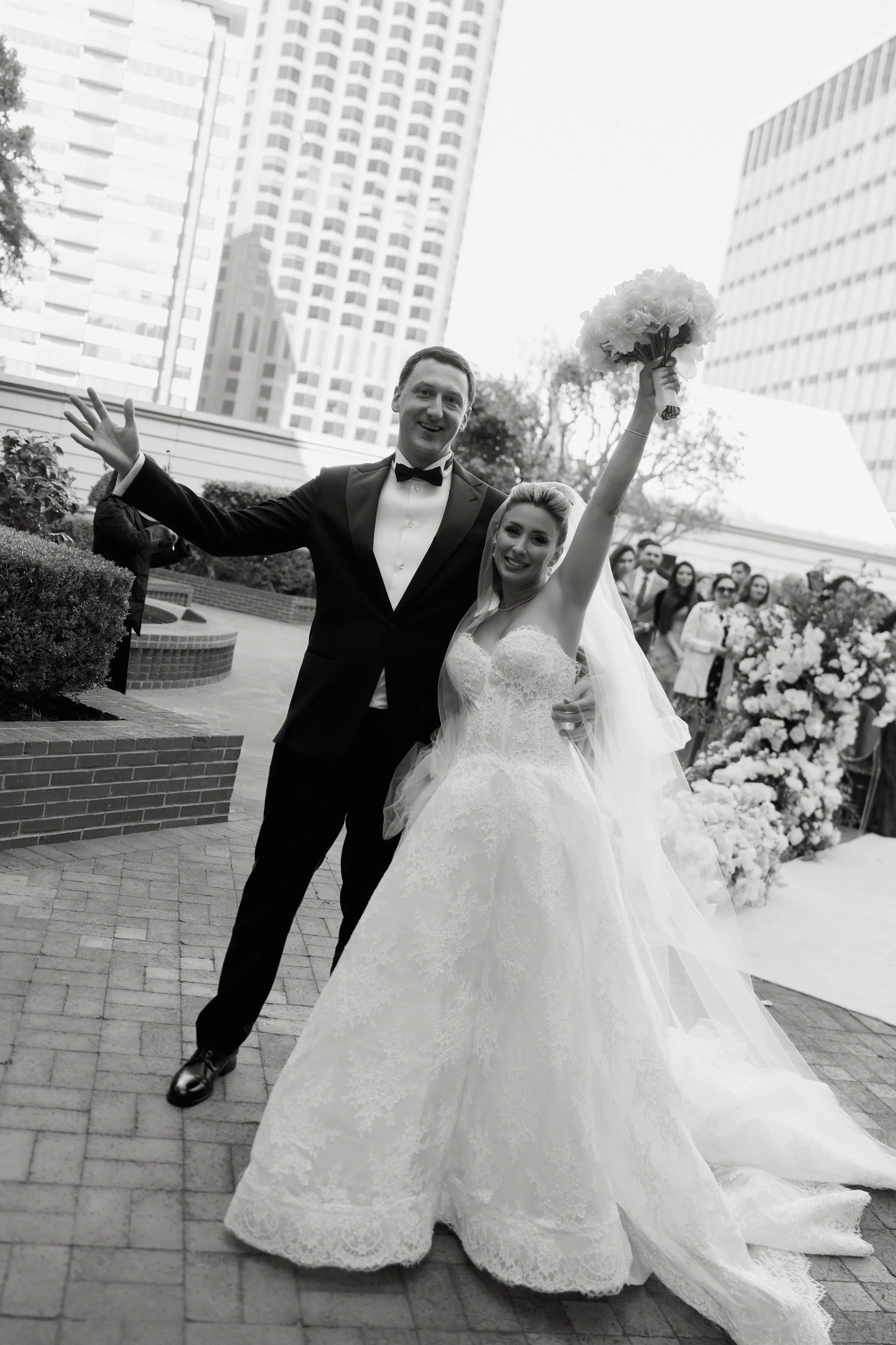 Couple celebrating wedding at a Persian wedding at the Ritz-Carlton San Francisco planned by Burke Events