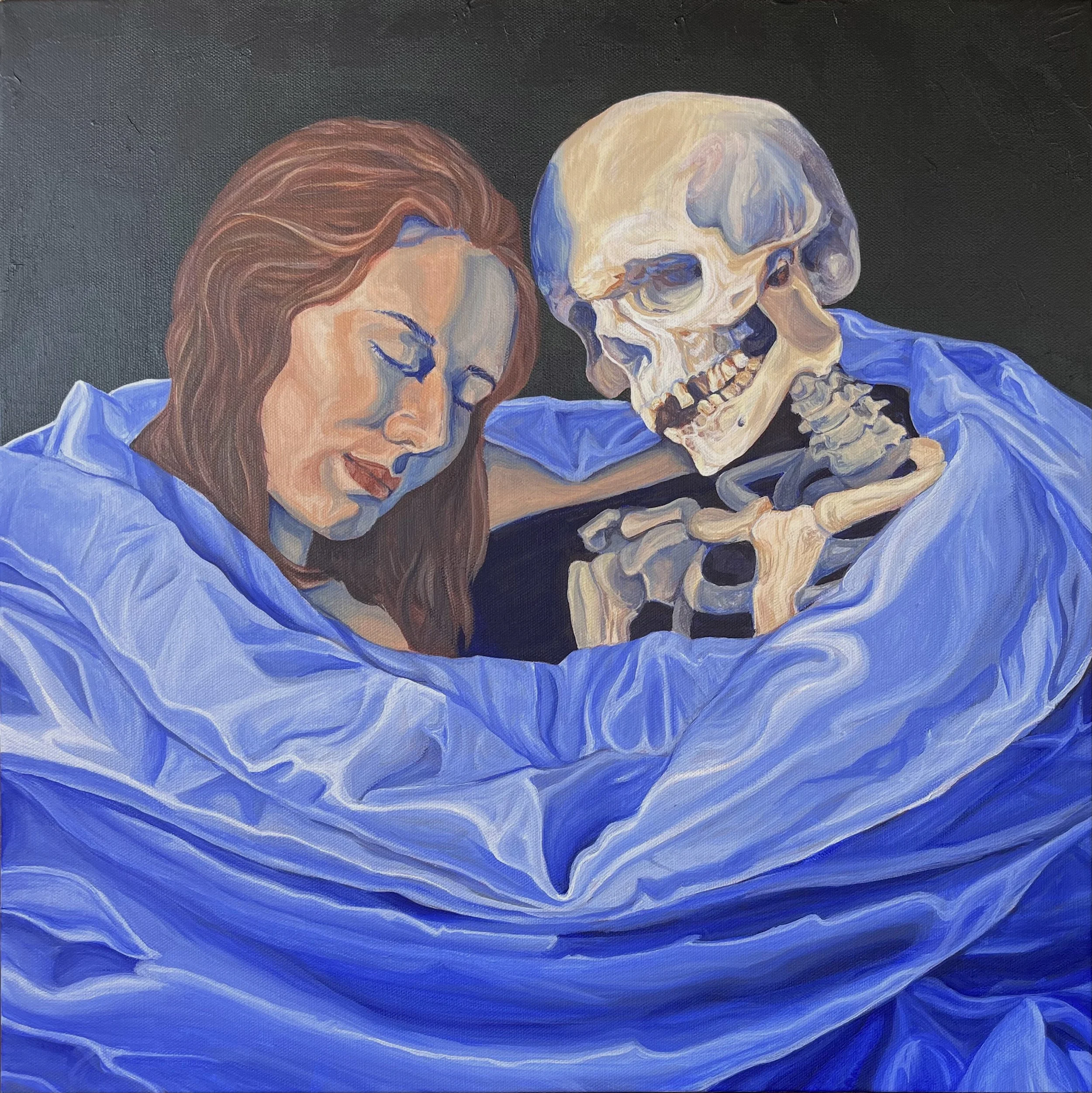 "A Self-Portrait," 2023. 20” x 20.” Acrylic on canvas.