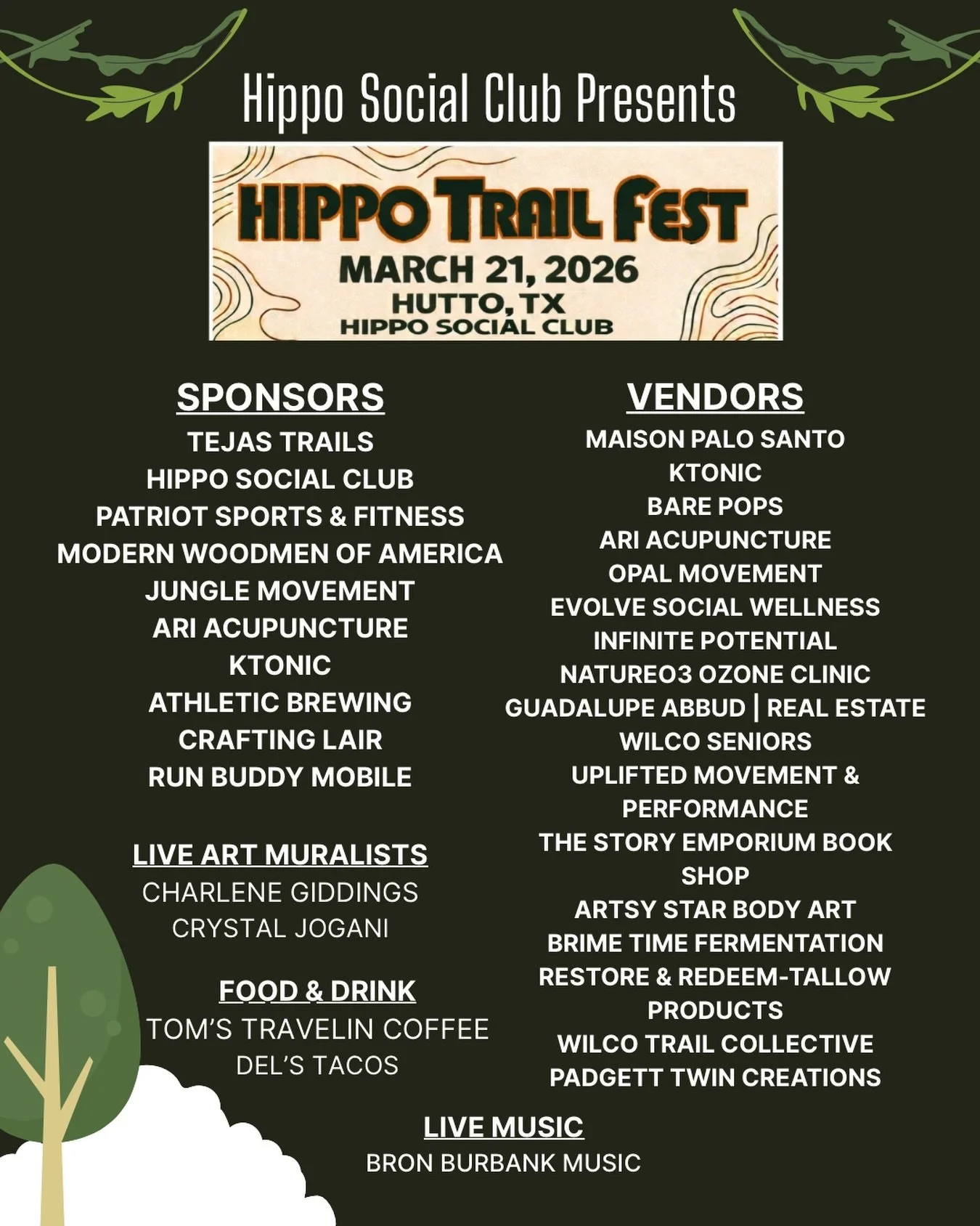 THANK YOU, COMMUNITY 💛🦛

Hippo Trail Fest was everything we hoped for&mdash;and more.

All of us at Hippo Social Club are beyond grateful to everyone who showed up, showed love, and made this event so special. From the energy on the trails to the c