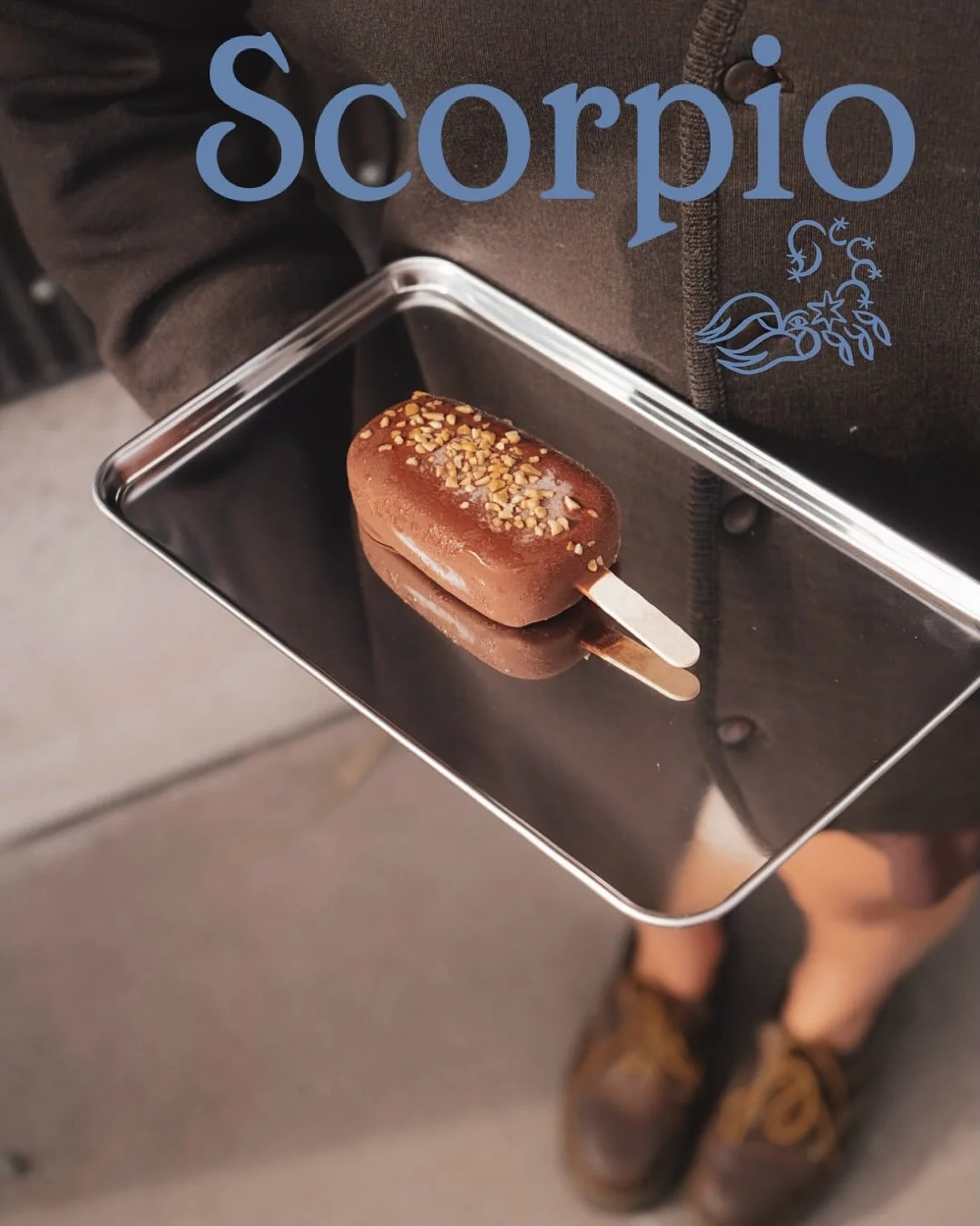 Scorpio 🦂&mdash; Peanut Miso Caramel
Deep umami caramel ice cream made with organic miso, coconut sugar, and mesquite powder &mdash; salty and sweet in all the right ways. Swirled with salty miso peanut butter fudge, dipped in dark chocolate, and fi