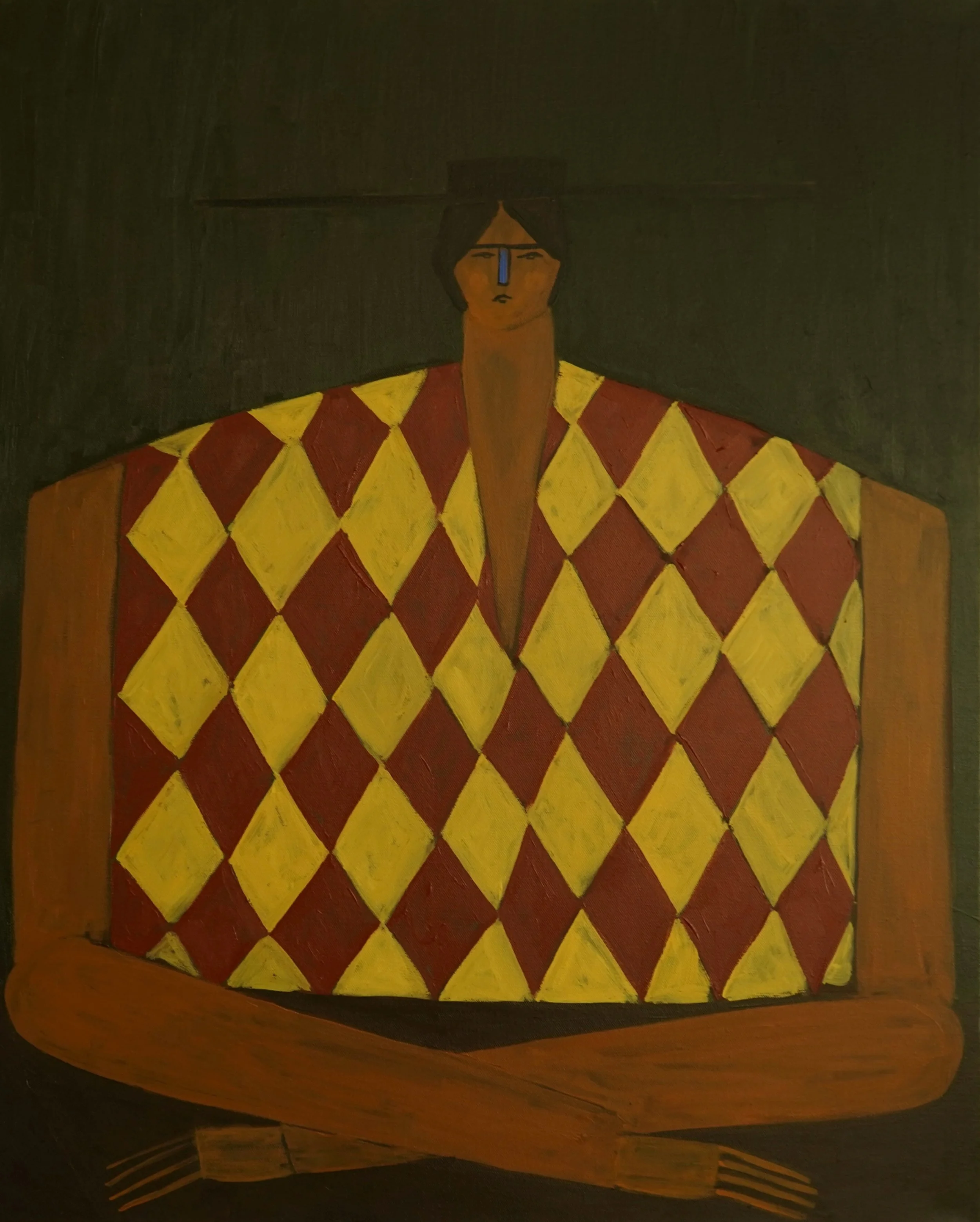 La Mirada Interior, 2025, Acrylic on Canvas, 24"x30" (60.96 x 76.2cm)