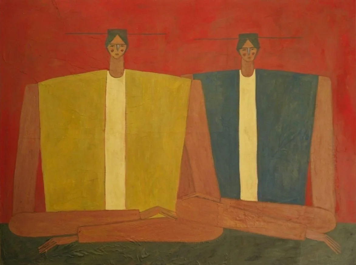 But In The Embrace, We Find Our Way, 2025, Acrylic and Mixed Media on Canvas, 36"x48" (91.4 x 121.92cm)