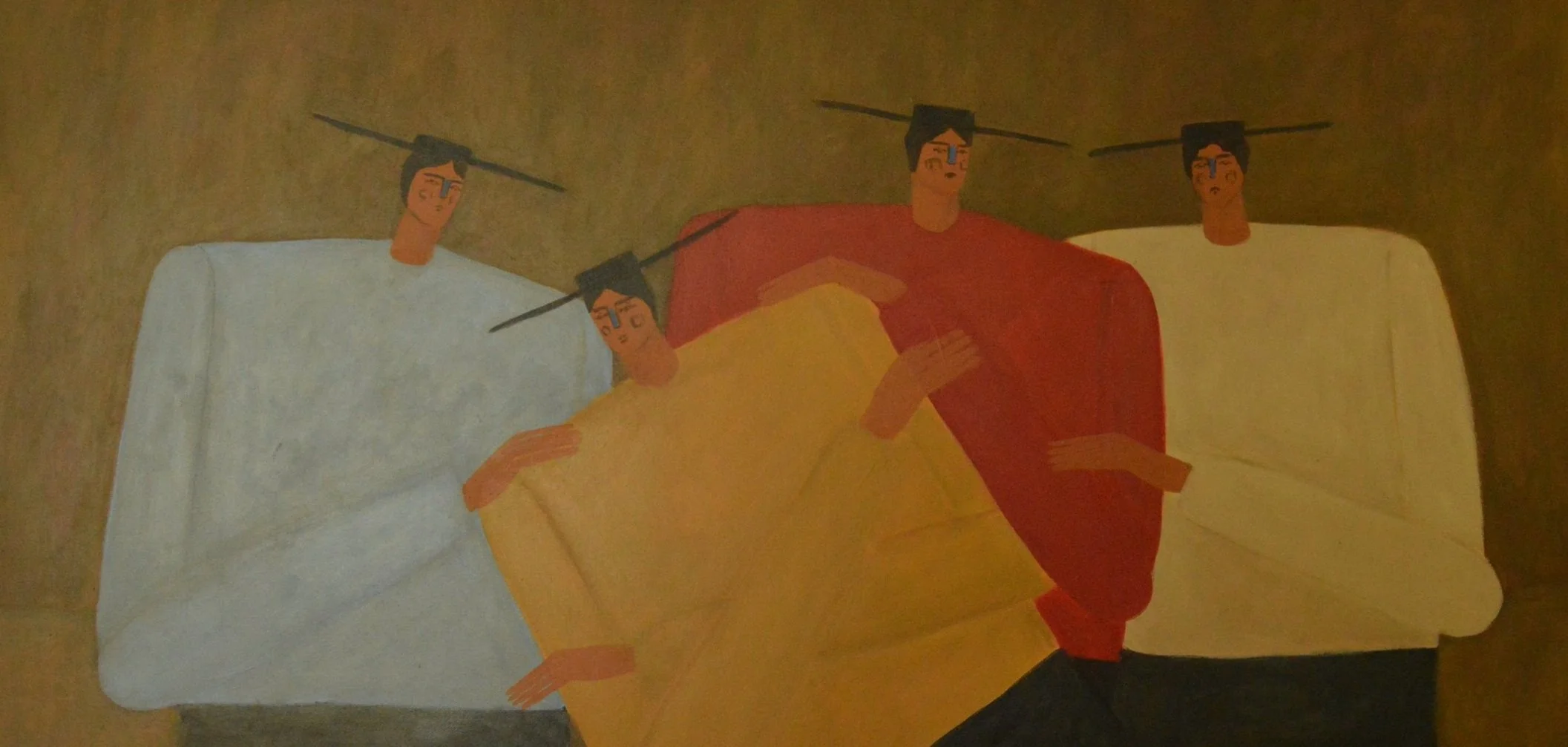 Tierno Corazon, 2024, Acrylic on Canvas, 24"x48" (60.96 x 121.92cm)