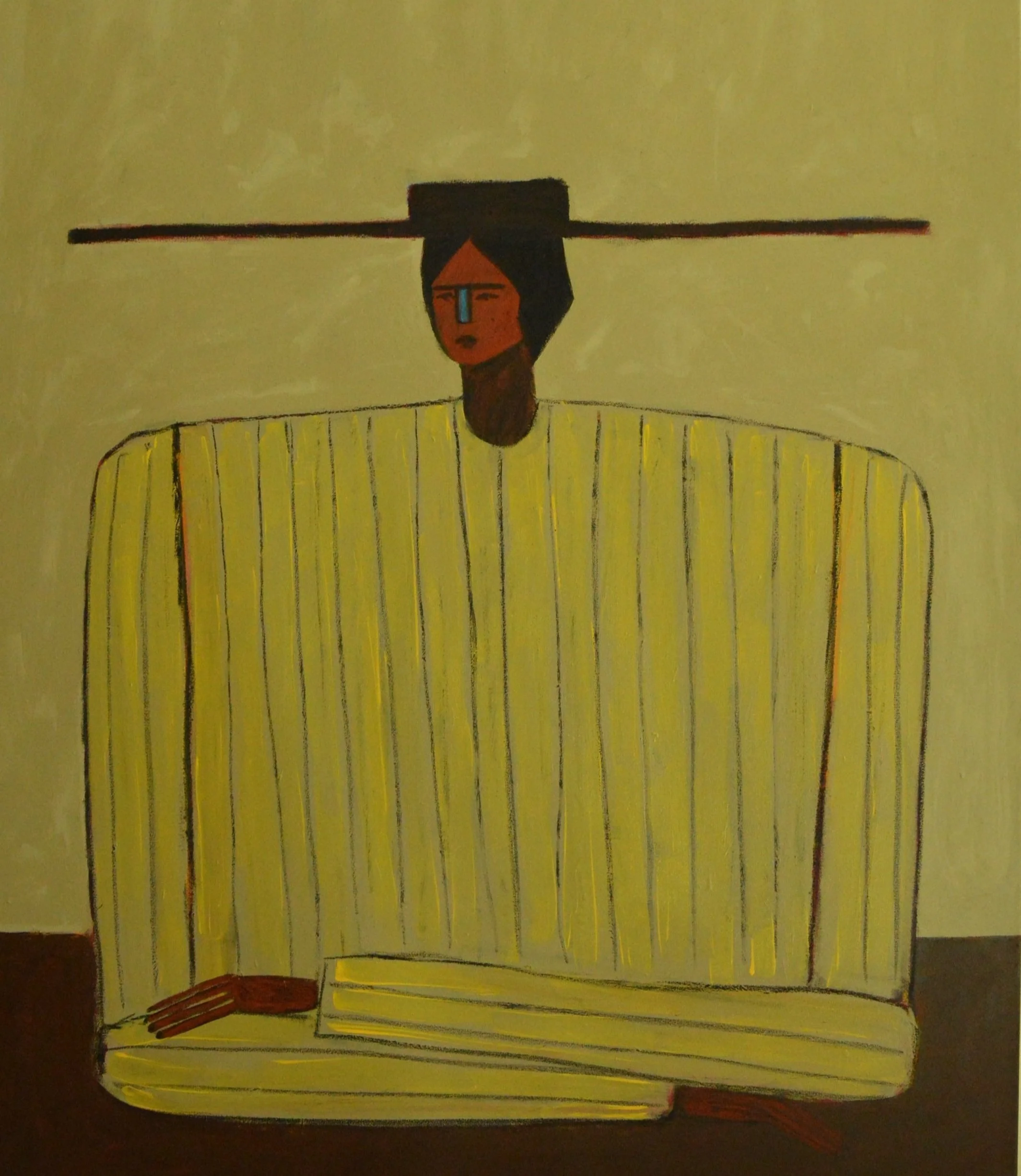 La Promesa, 2024, Acrylic and Oil Pastel on Canvas, 36"x48" (91.44 x 121.92cm)