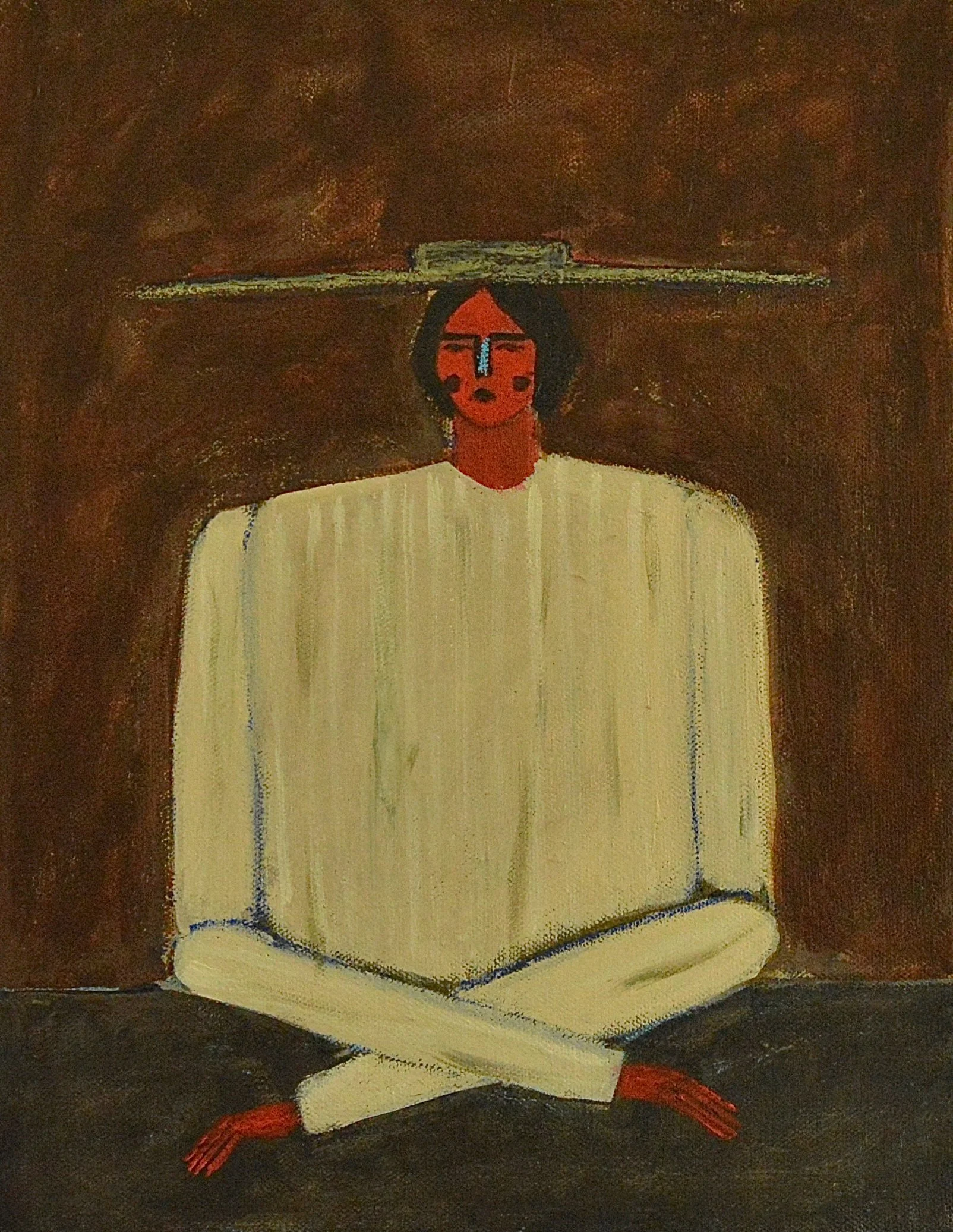 Corazon Dispuesto, 2024, Acrylic and Oil Pastels on Canvas, 11"x14" (27.94 x 35.56 cm)