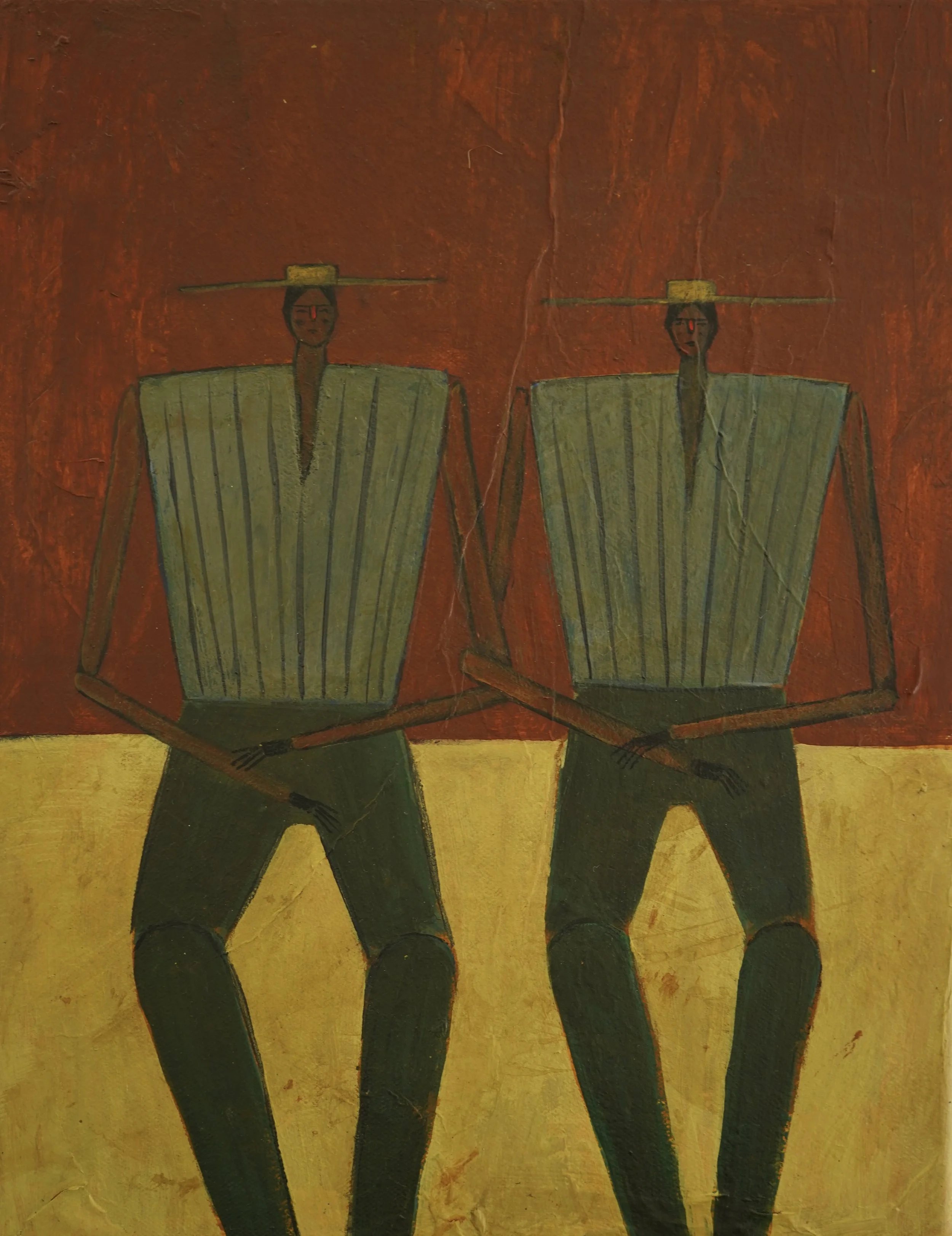 Eso Y Mas, 2025, Acrylic on Mixed Media Canvas, 11"x14" (27.94x35.56cm)