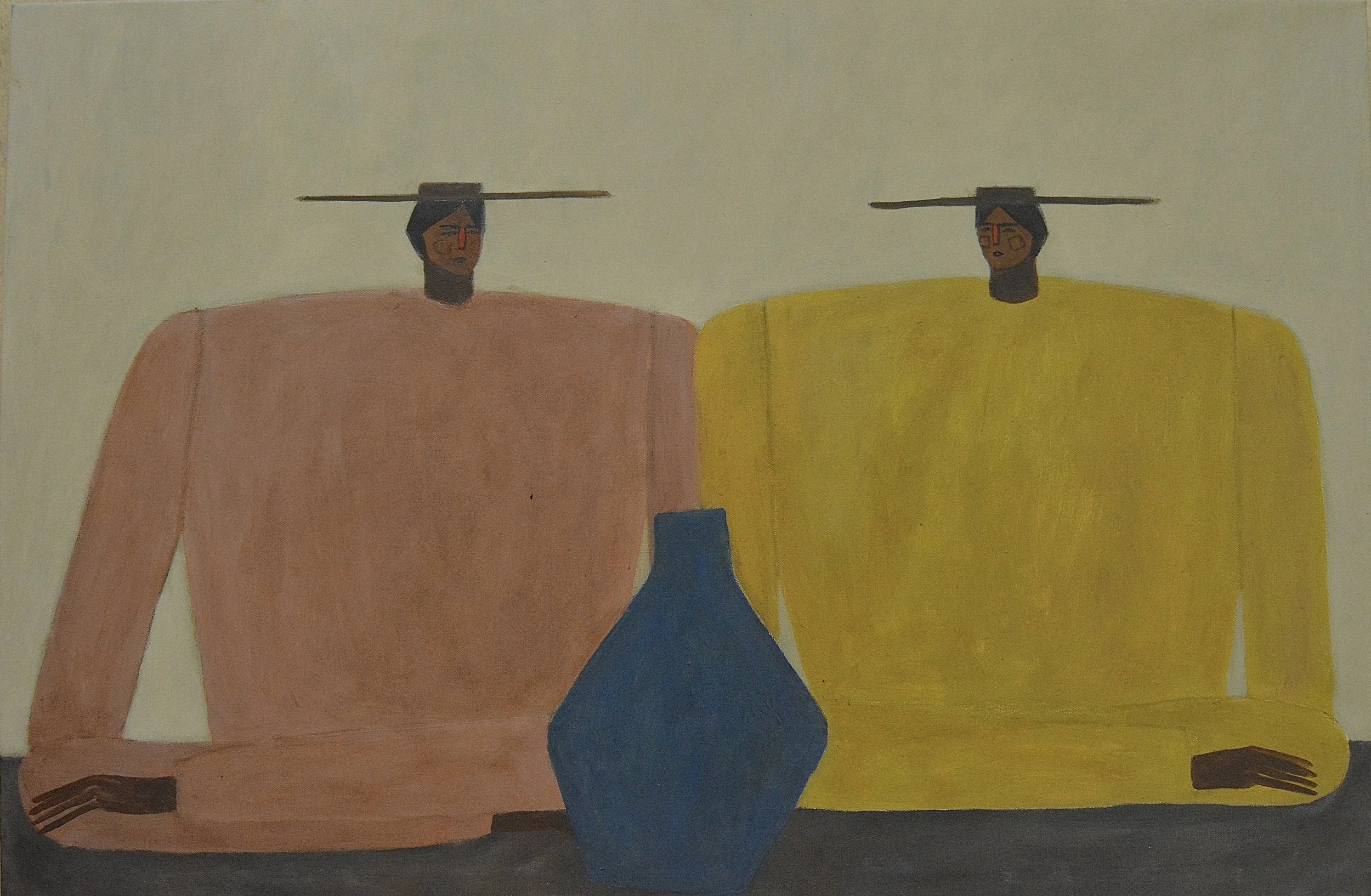 Construido Con Cuidado, 2024, Acrylic on Canvas, 24"x36" (60.96 x 91.44cm)