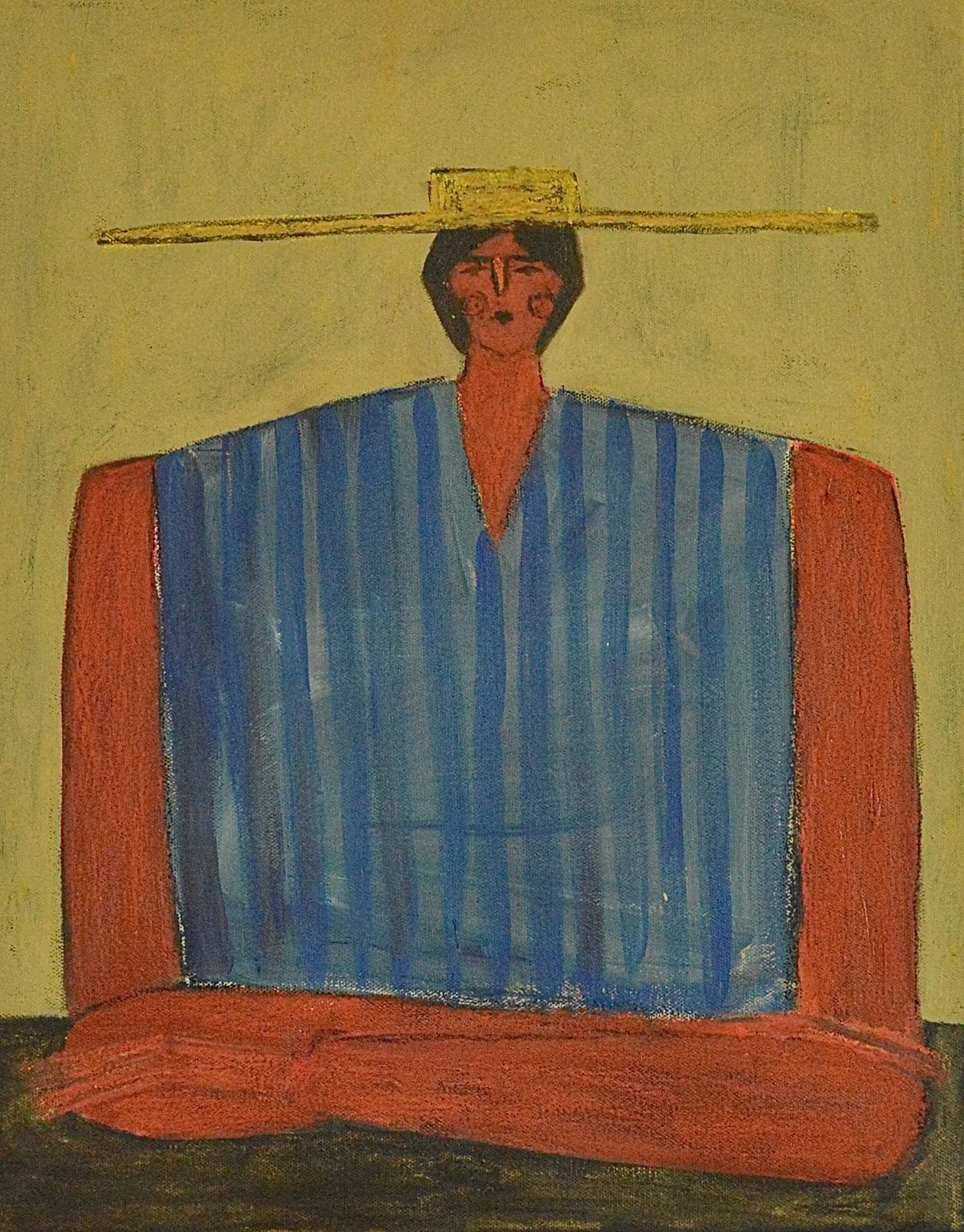 Corazon Libre, 2024, Acrylic and Oil Pastels on Canvas, 16"x20" (40.64 x 50.8cm)