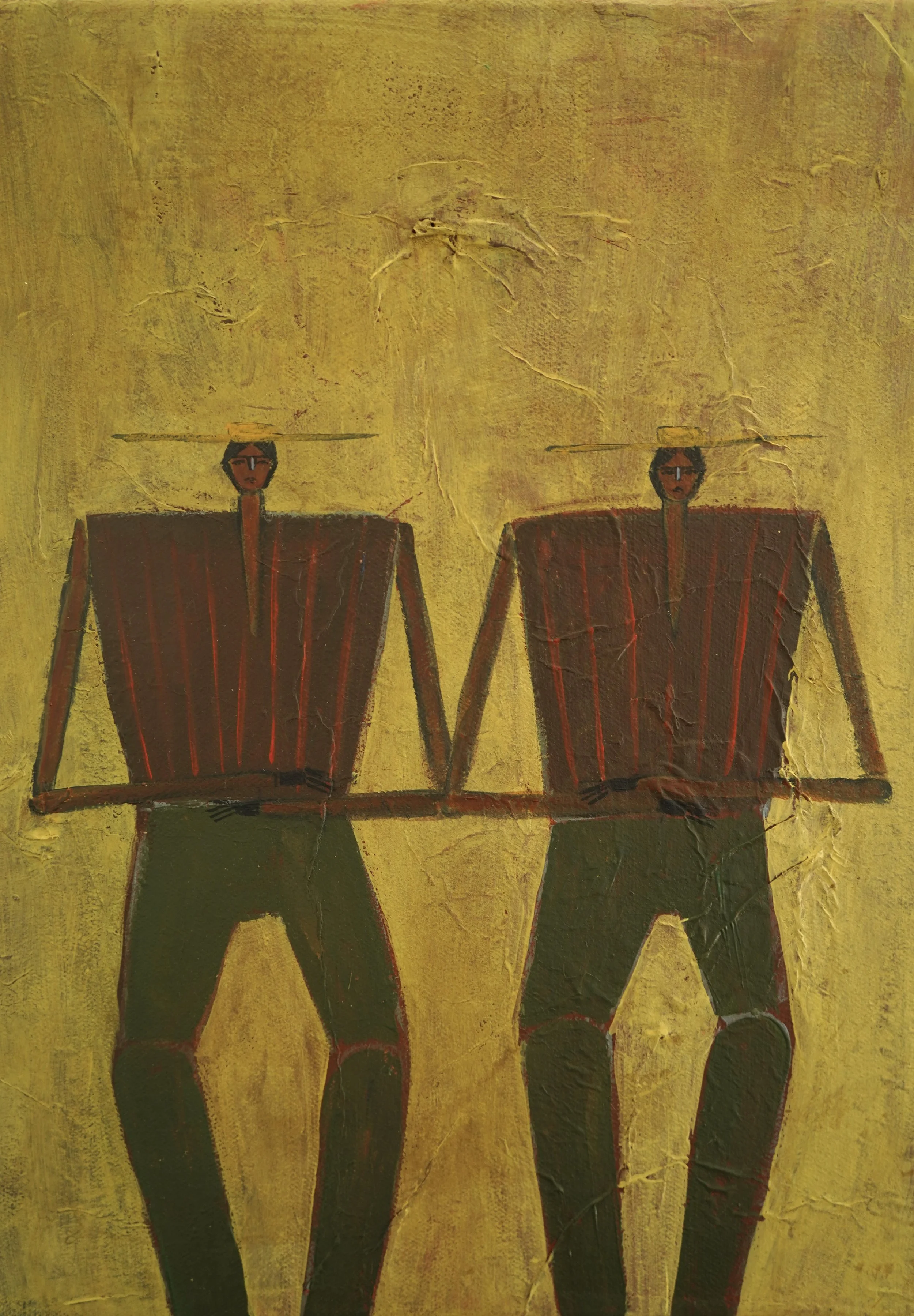 Te Espero, 2025, Acrylic on Mixed Media Canvas, 11"x14" (27.94x35.56cm)