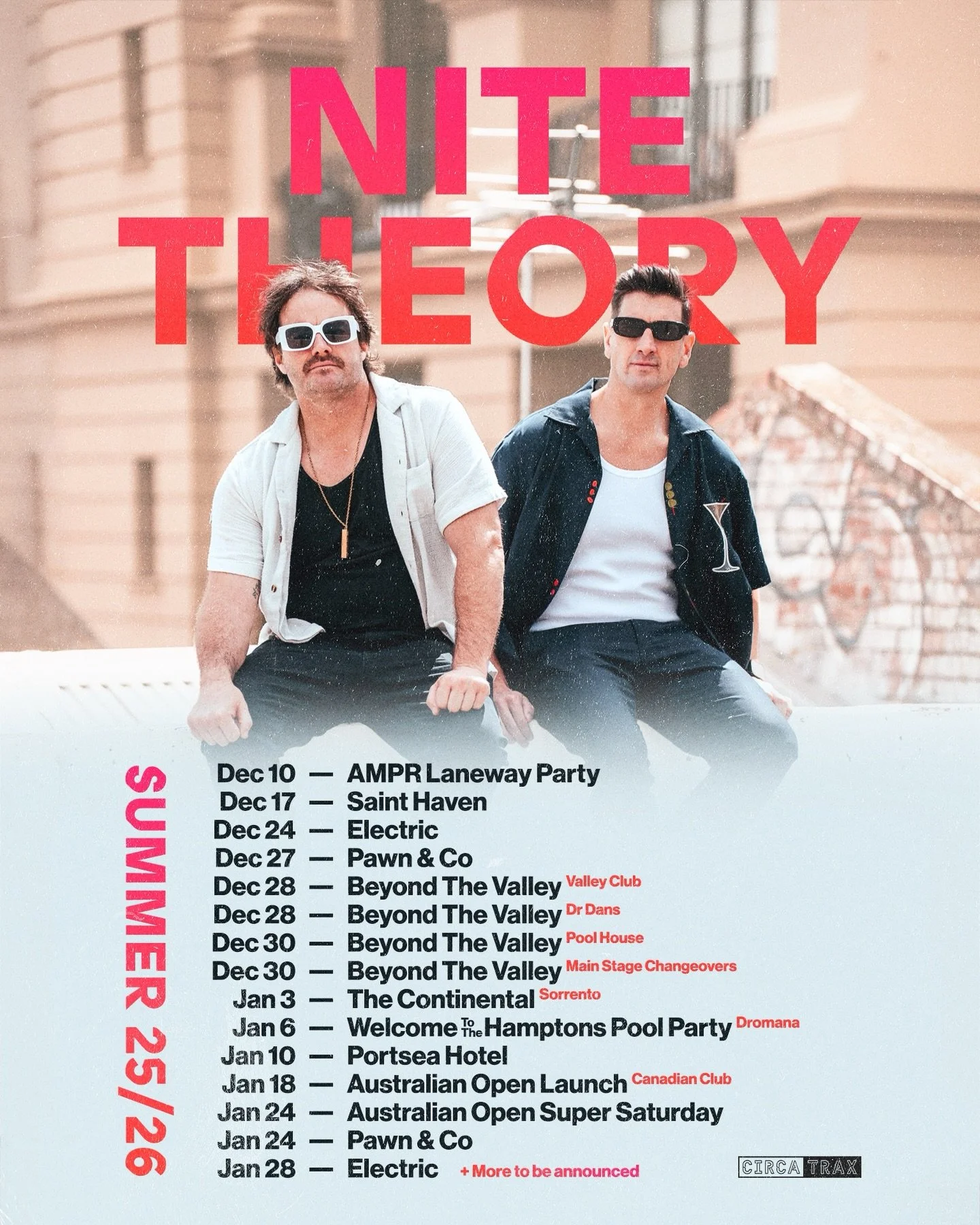 Ya boys are on the move this Summer ☀️ Halfway through with more to announce, join the chaos!

cc: @nite_theory @andymurphydj @gazkempster