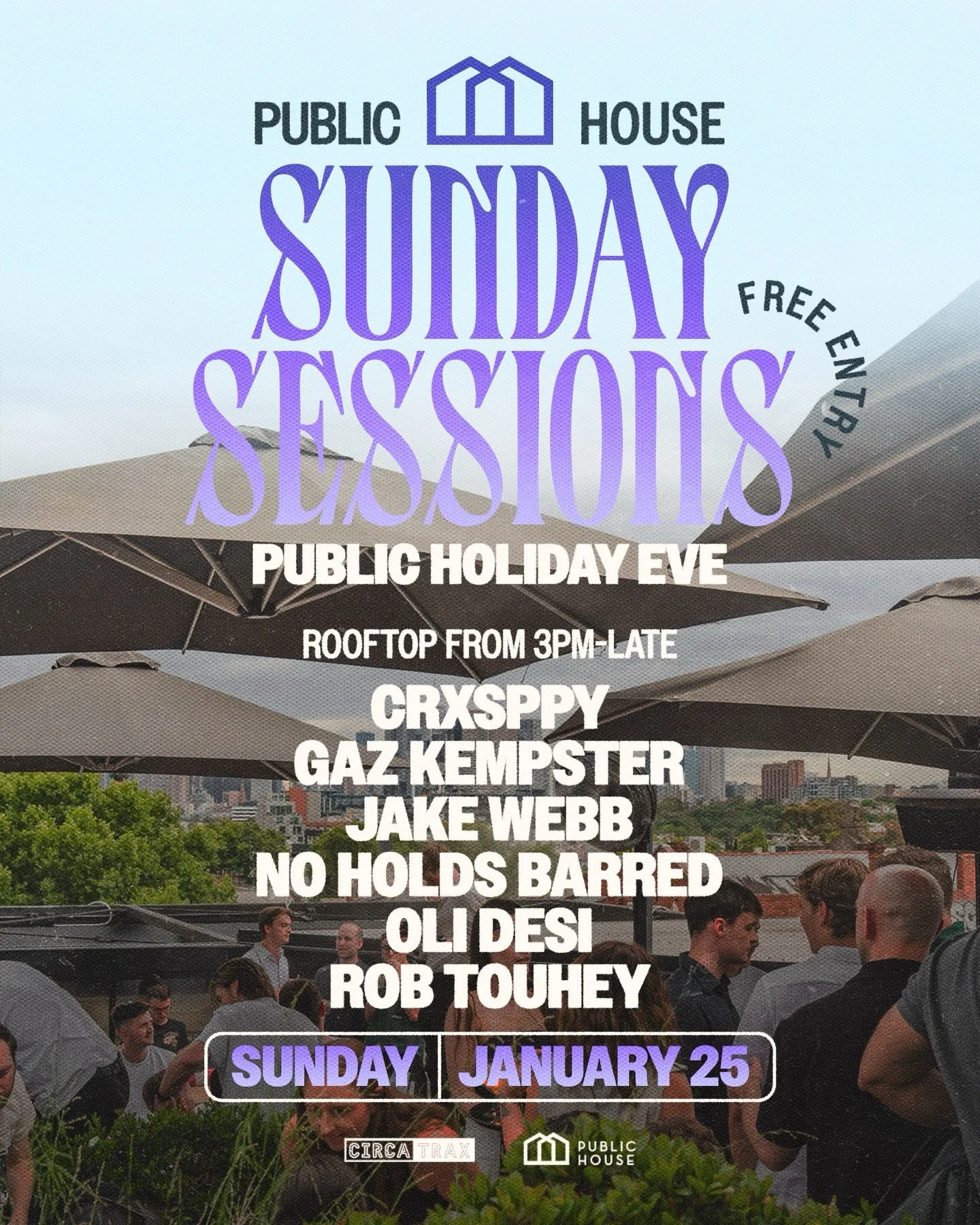 Long weekend season is back.  Keep it cool up top 🏙

DJs from 3PM&mdash;12AM.