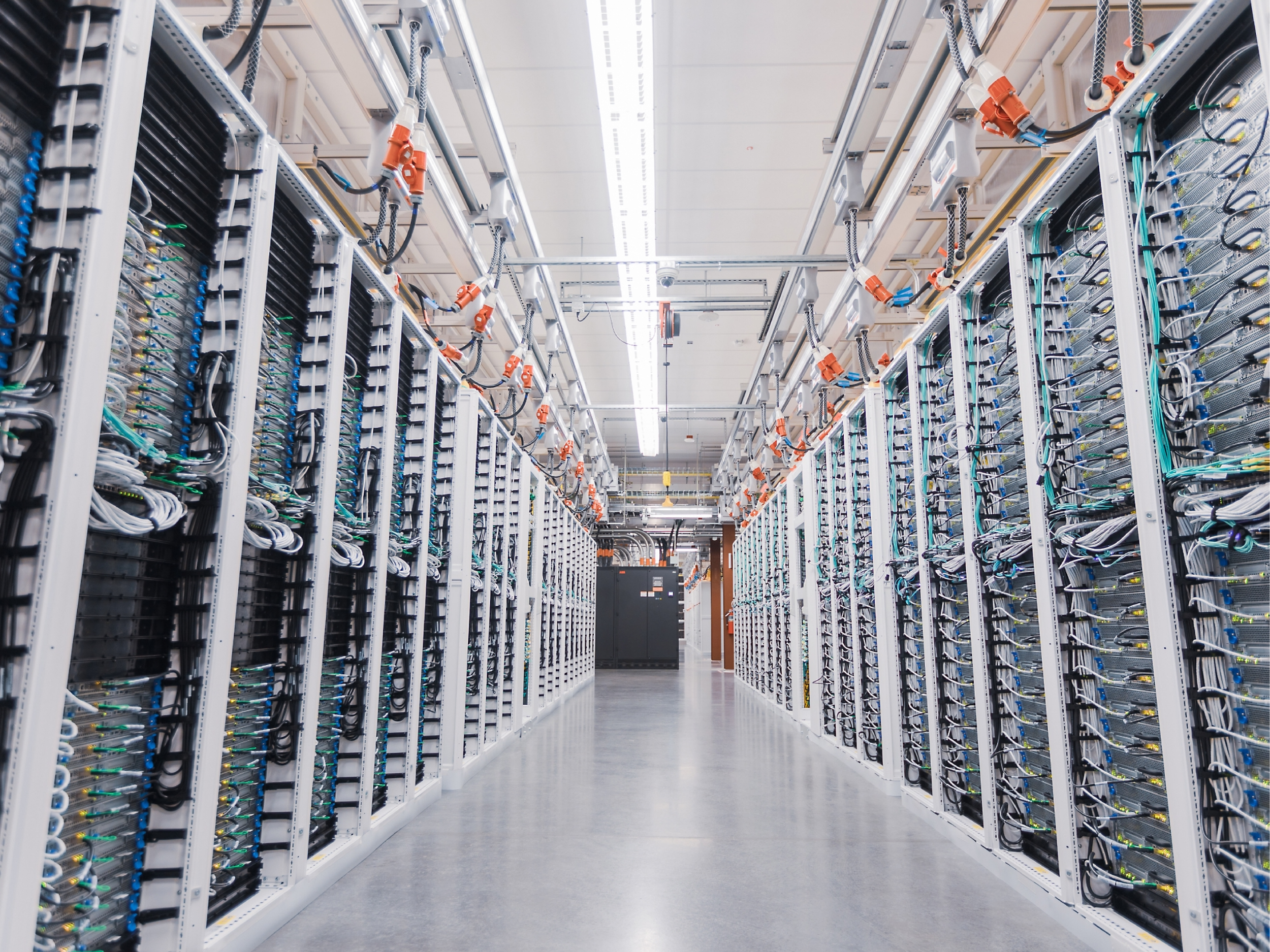 Data center server racks for cloud computing and secure data storage infrastructure