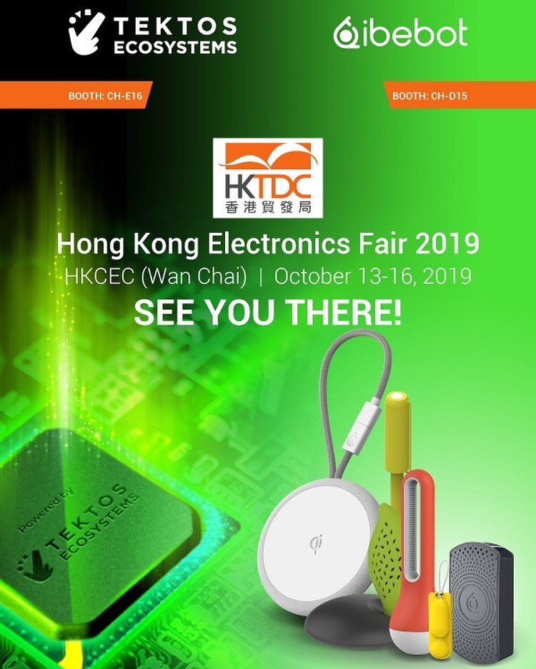 Excited to meet you all there! 
Come check our booth 🤗🤗🤗
#hktdc #hongkongfair #hkfair #wanchai #ibebot #iot 
#connecteddevices #tektosecosystems #tektos 
#techservices #autumnfair2019 #HK #qimini #bagitag #wirelesscharger #smartluggagetracker #sen