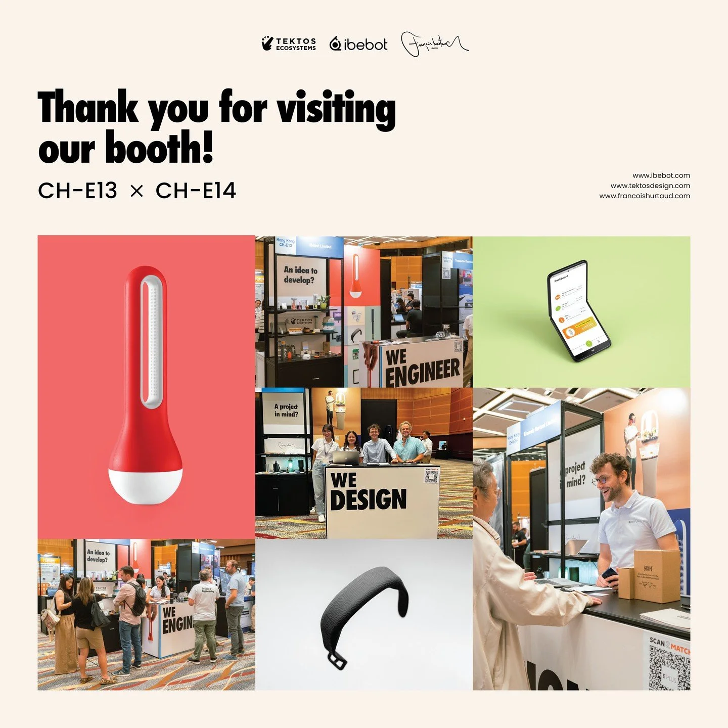 #hktdcelectronicsfair may be over, but the innovation continues! We're proud to showcase our versatility in product development, from ID design to engineering. 

A huge thank you to everyone who stopped by our booth! ❤️

@francoishurtaud 

#wedesign 