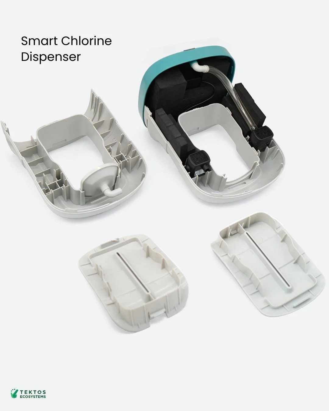 Smart pool care starts with smart engineering. Client's goal? a chlorine dispenser that&rsquo;s automated, solar-powered, and suitable for modern pool and spas owners.

We make that vision real by managing the full development process:
- Electronic d