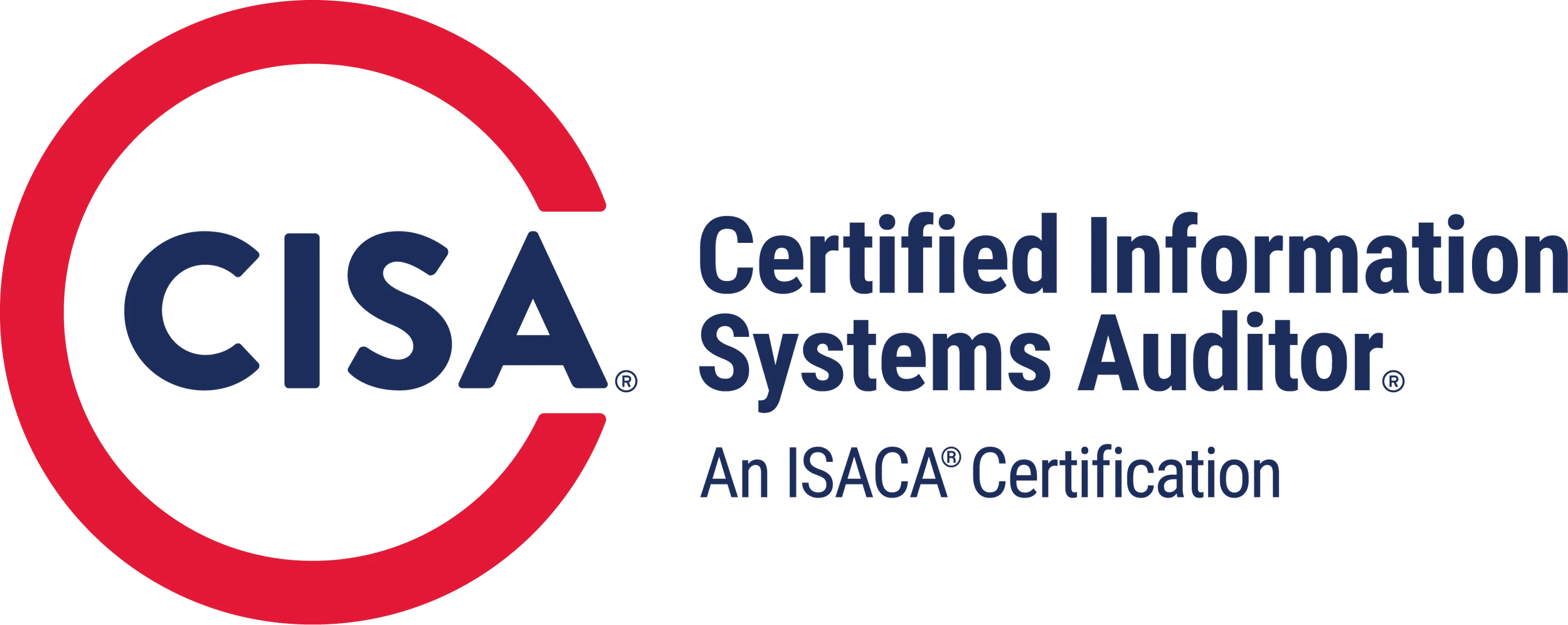 CISA Certified Information Systems Auditor certification logo for IT security
