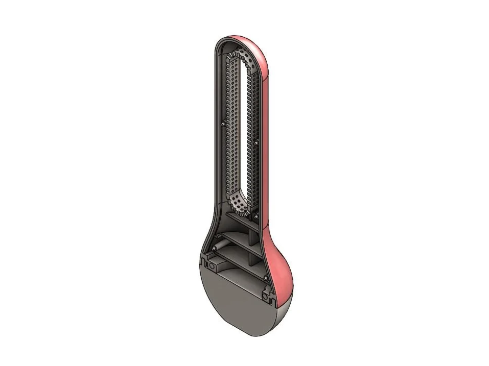 Mechanical design rendering of sleek consumer electronic device housing