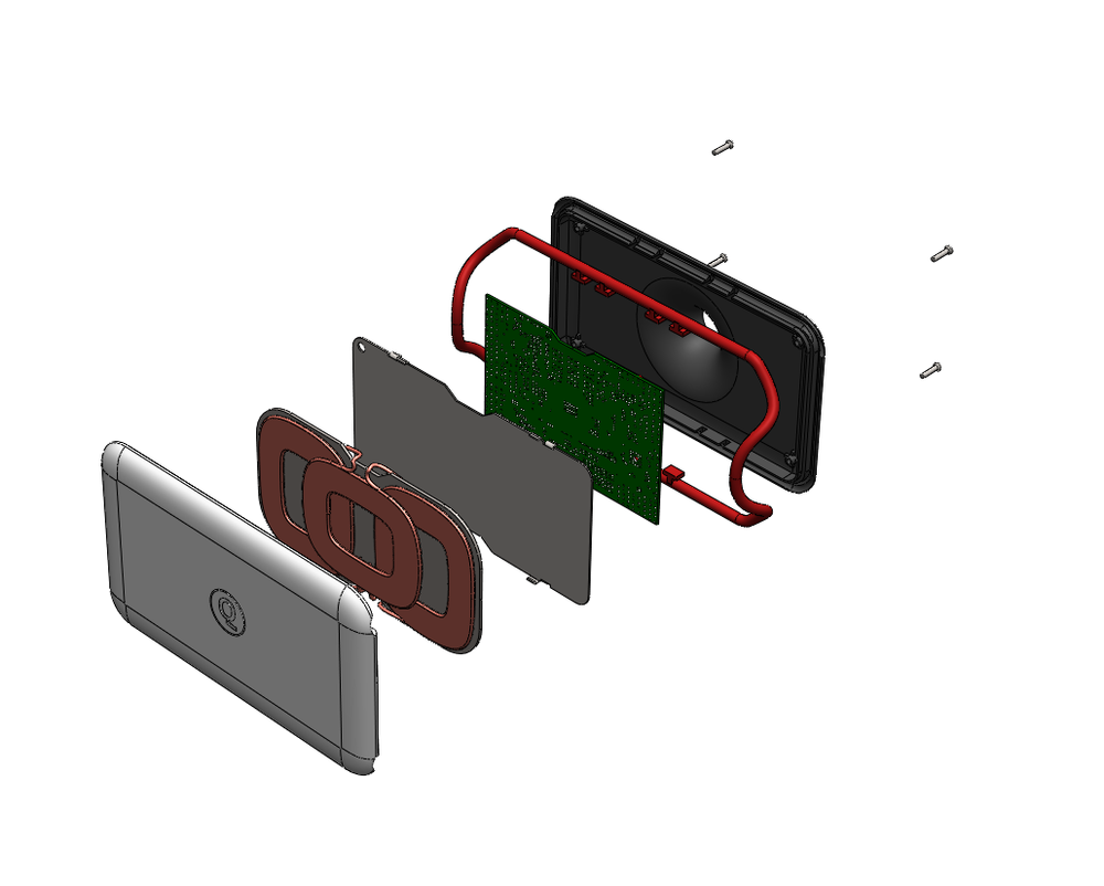 CAD view of a product assembly