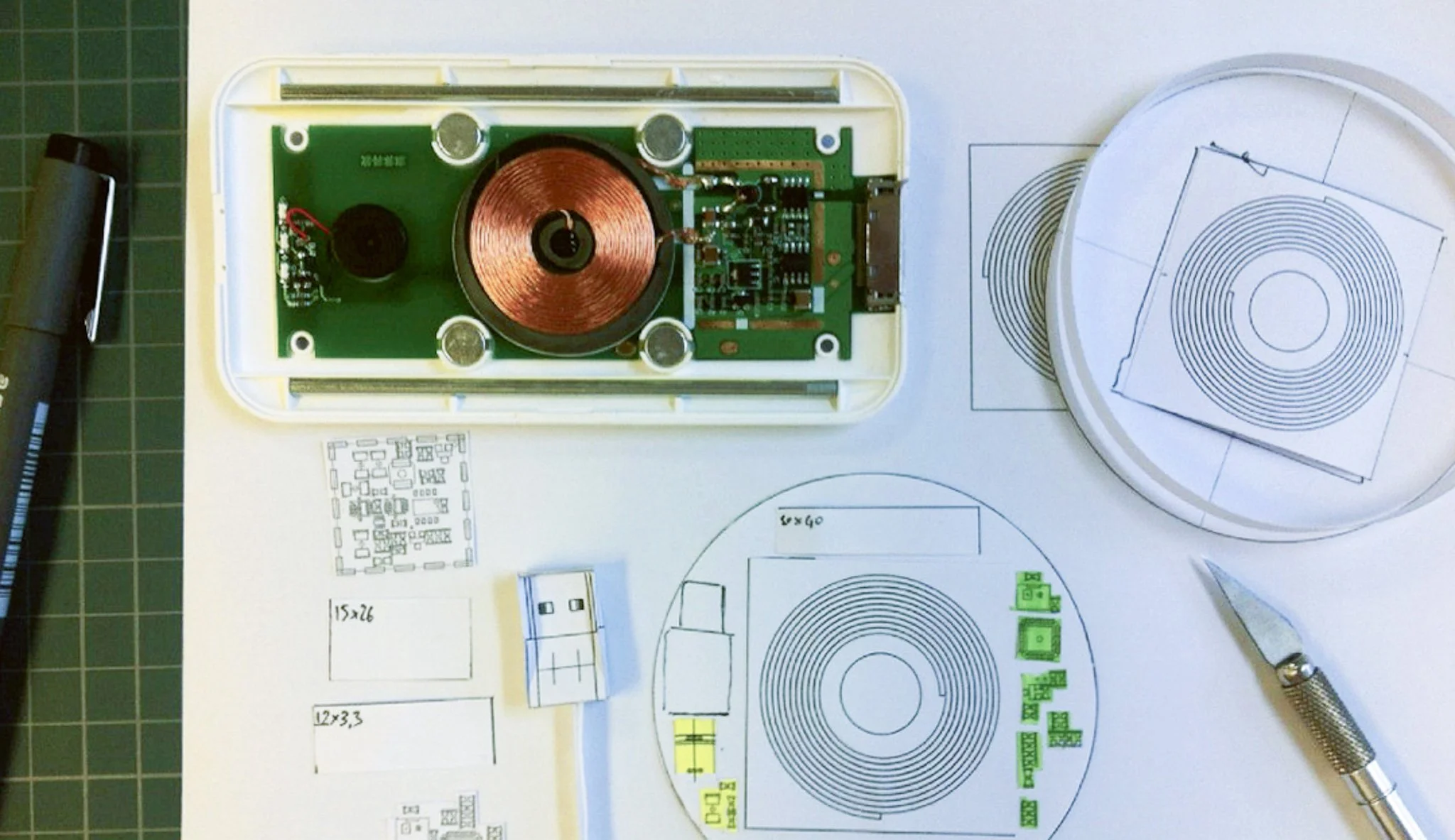 Hardware prototype, PCB design, and engineering drawings
