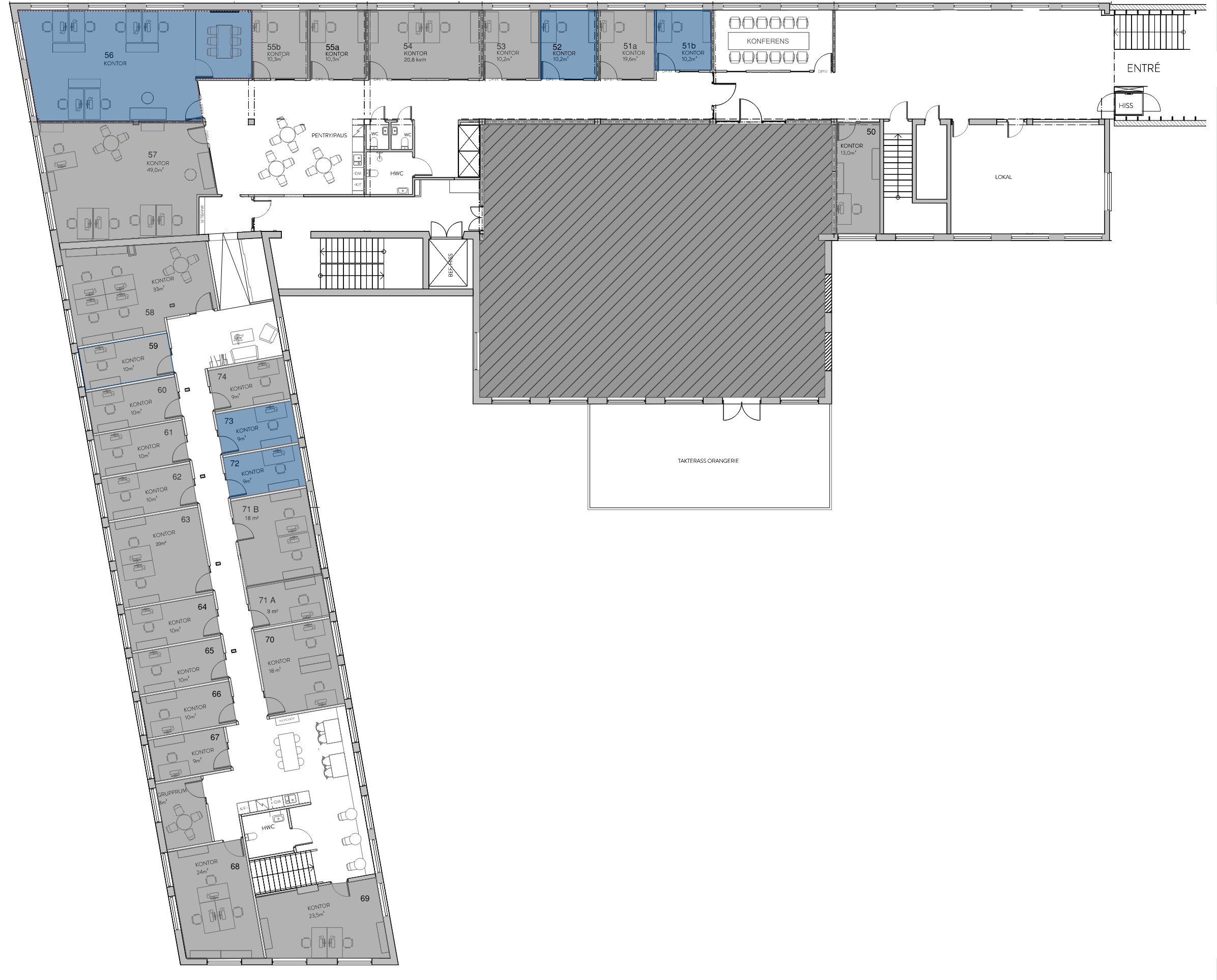 Lediga kontor på Kvarter Väveriet