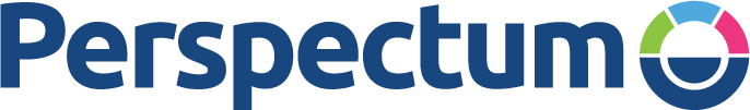 The word 'Perspective' with a colorful circular logo to the right