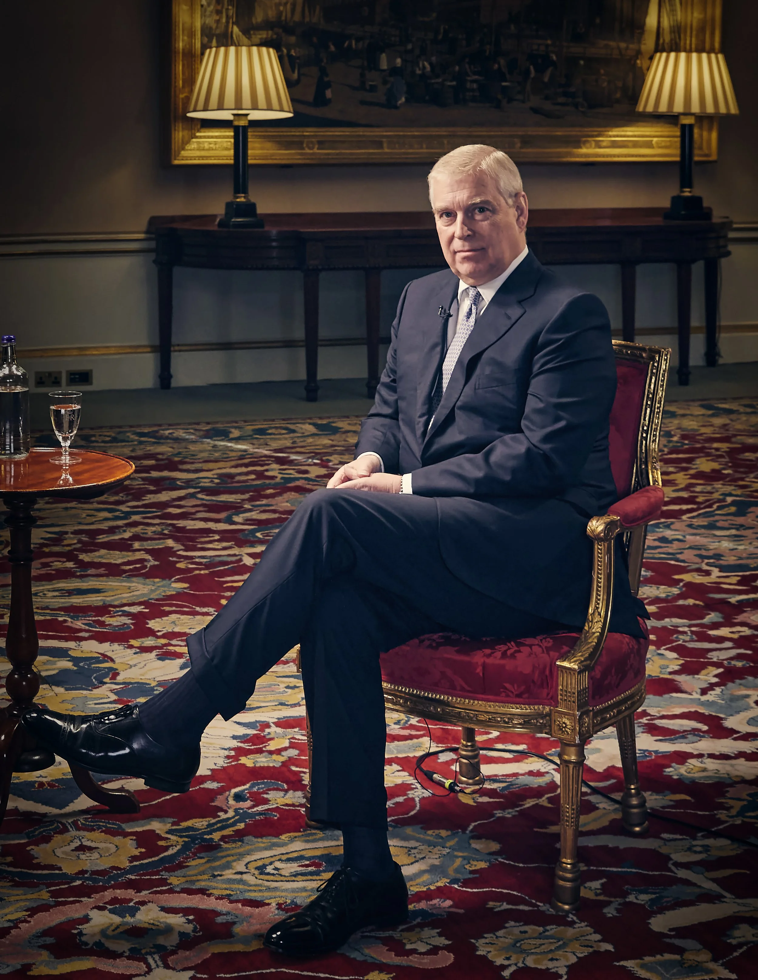 Possibly the last ever portrait of the (former) Prince Andrew, taken in Buckingham Palace.