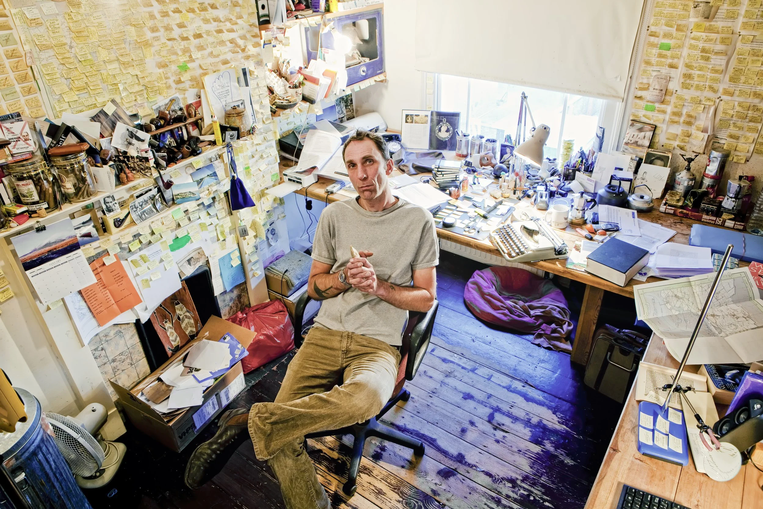 WillSelf, in his office.