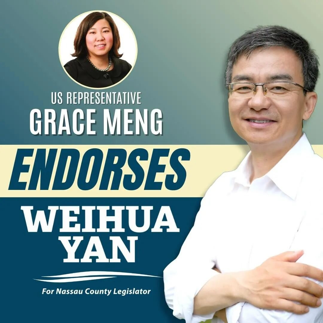 Extremely proud to be endorsed by Congresswoman Grace Meng!

Rep. Meng's tireless advocacy for the issues that matter at the national level speak volumes about her dedication to public service and I'm lucky to have her on my side.

Check your registr