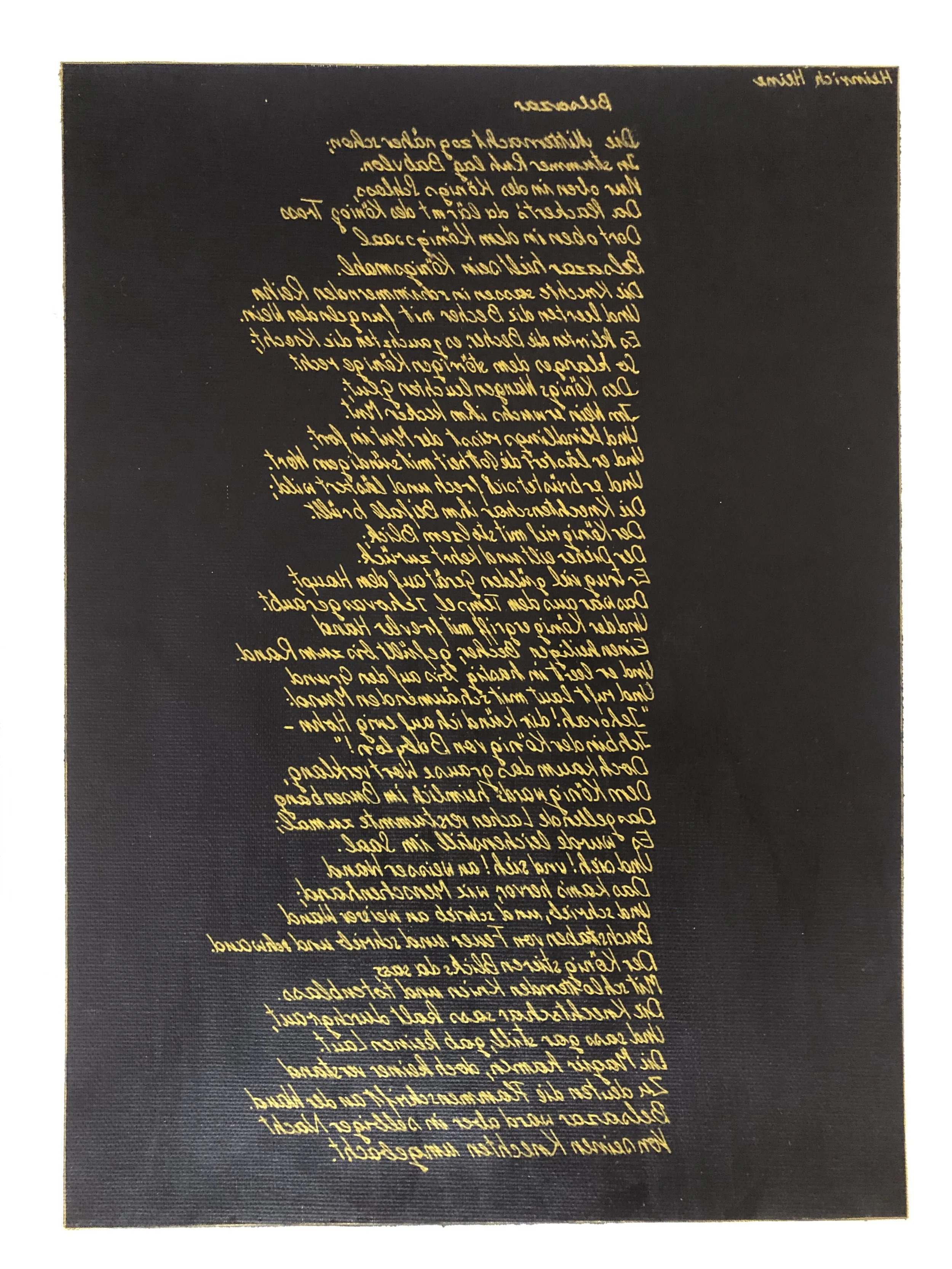 30x40cm / Spiegelschrift