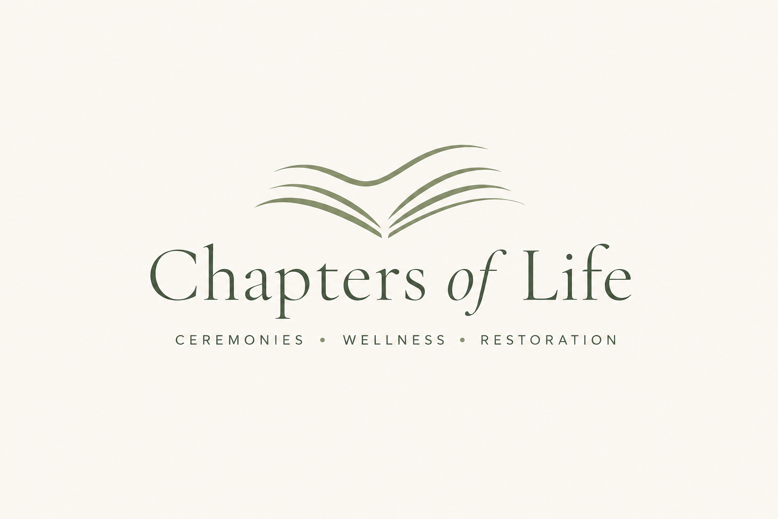 Chapters Of Life Logo green writing on cream background.PNG