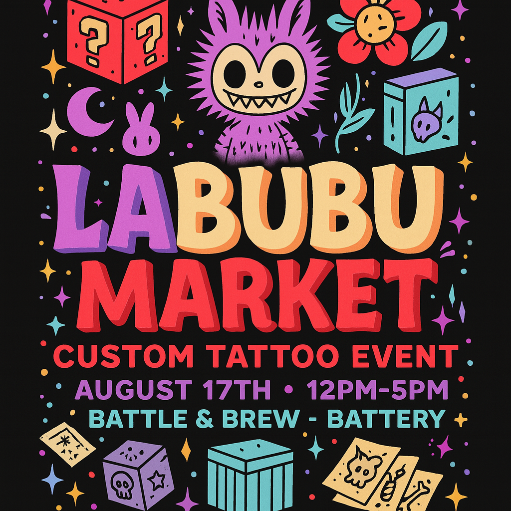 Labubu Custom Tattoo Experience at Battle & Brew Battery