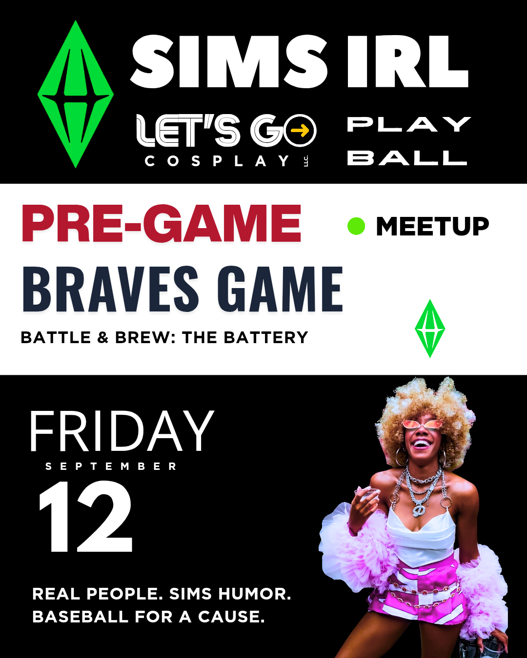SIMS IRL: Braves Game Meetup + Pre-Party