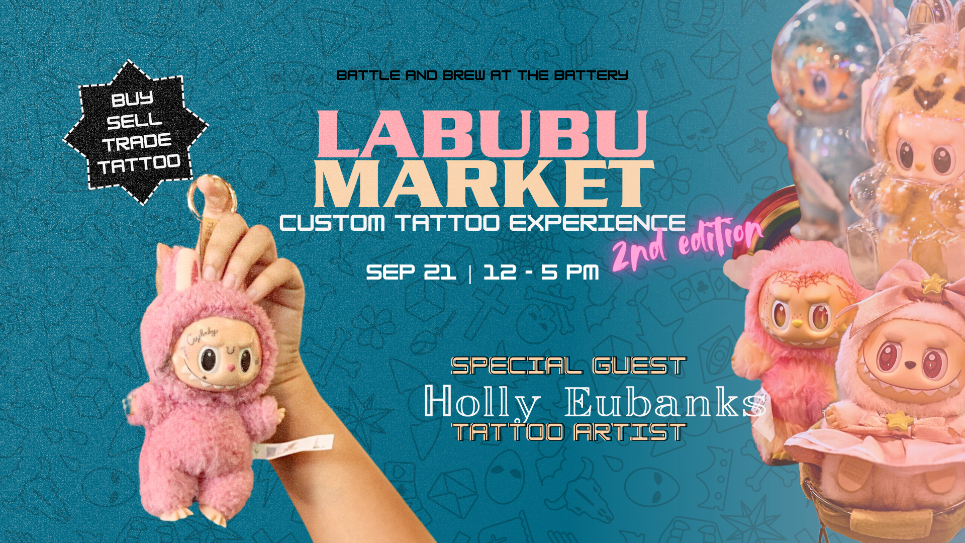 Labubu Market 2nd Edition: Custom Tattoo Experience — Battle & Brew ...
