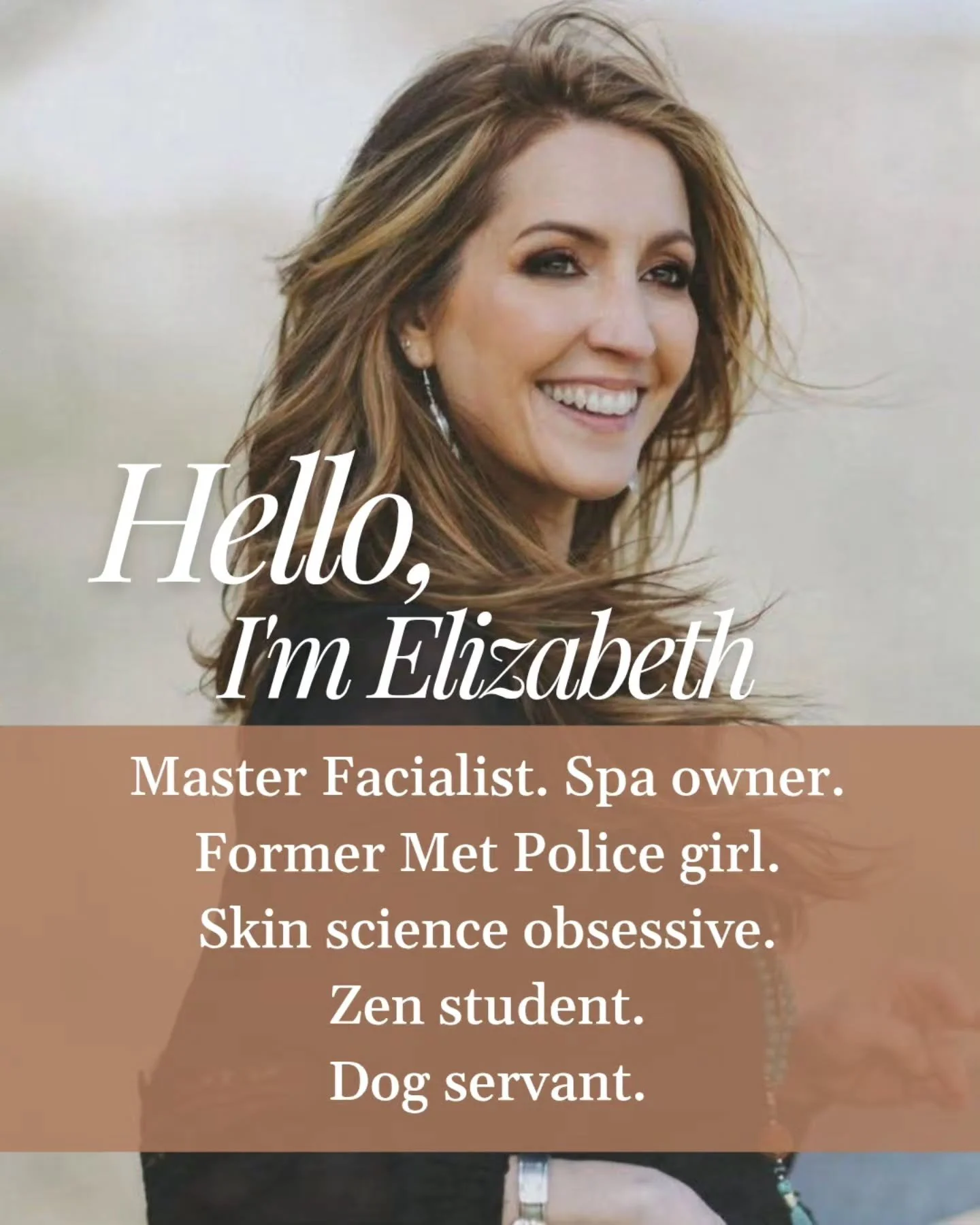 A little reintroduction, because there are quite a few new faces here and, if I&rsquo;m honest, I&rsquo;ve realised that what I do is quite hard to sum up in one sentence.

I&rsquo;m Elizabeth. I&rsquo;m a facialist, spa owner, skin science obsessive