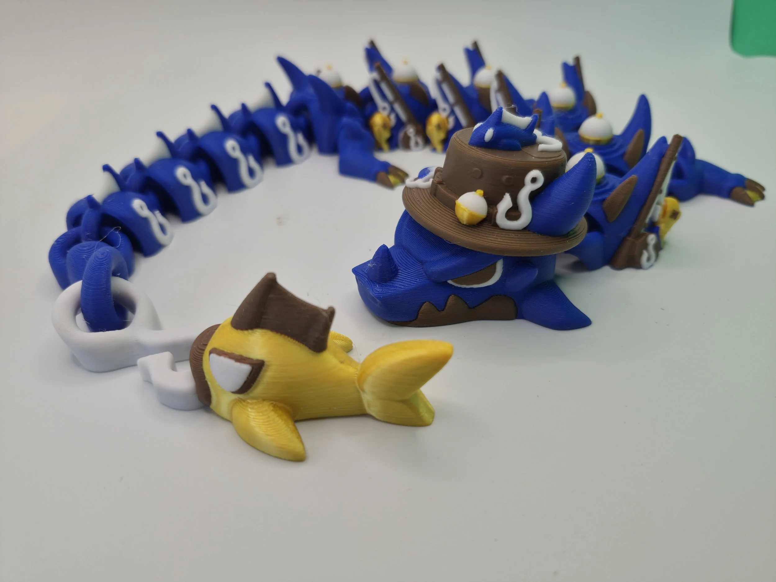 Articulated 3D Printed Fishing Dragon