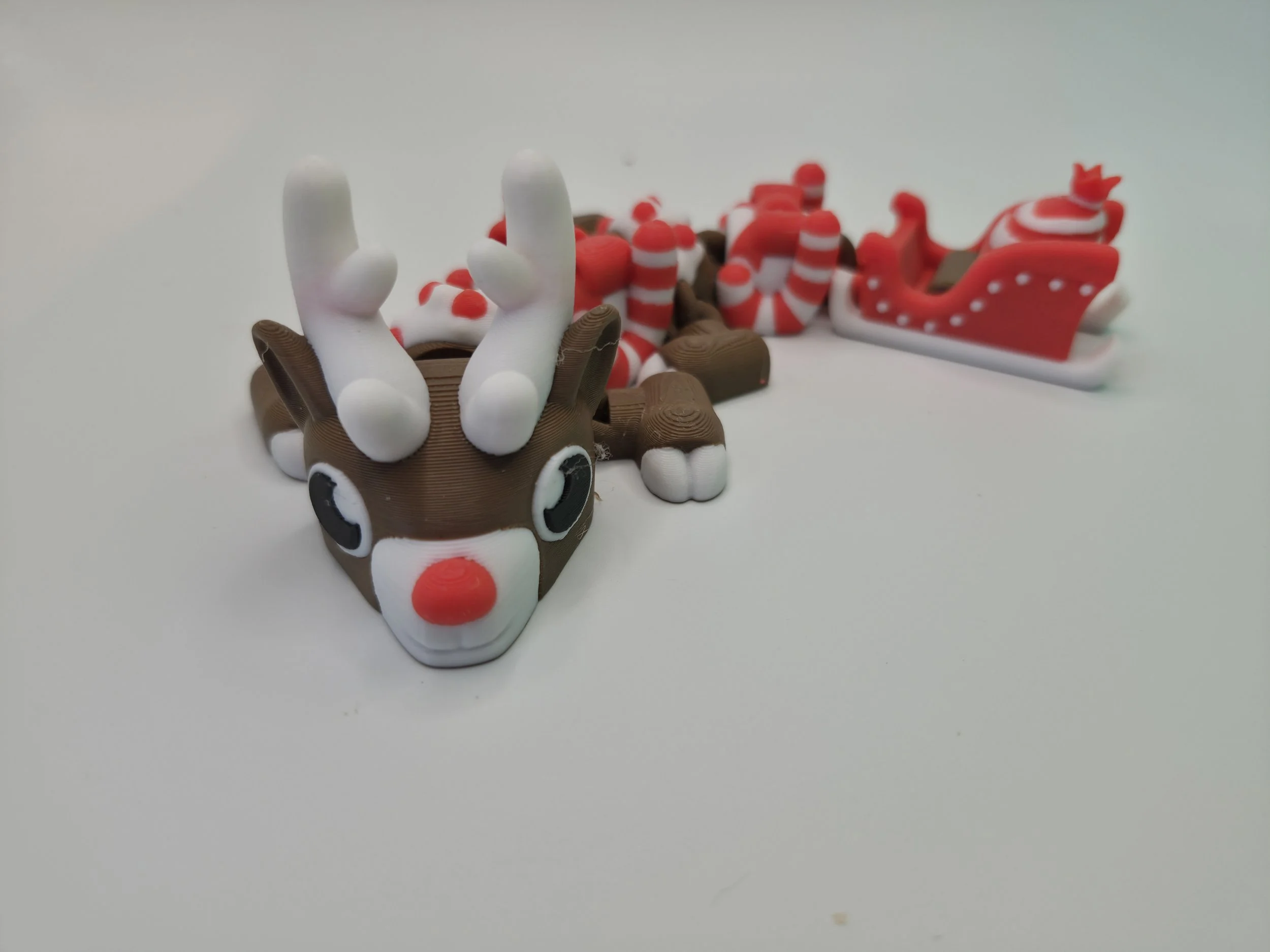 Magical Christmas Reindeer Dragon Figure
