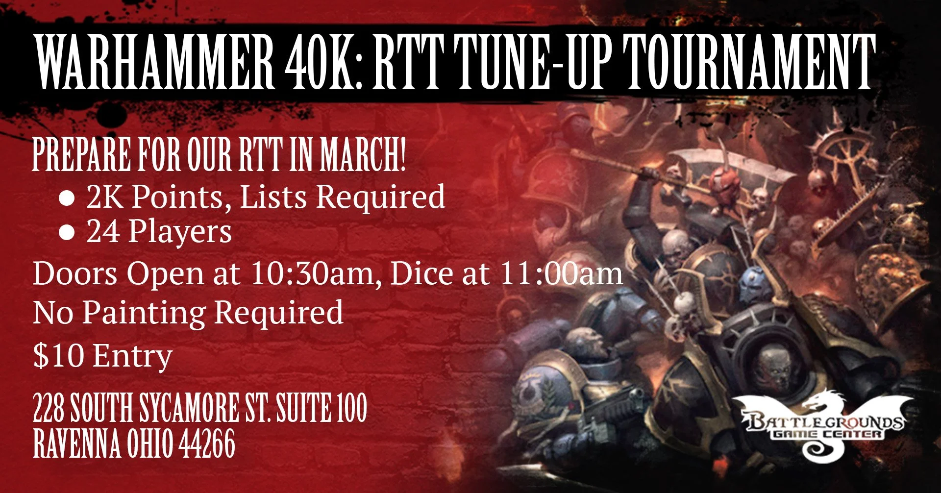 Warhammer 40K: RTT Tune-Up Tournament